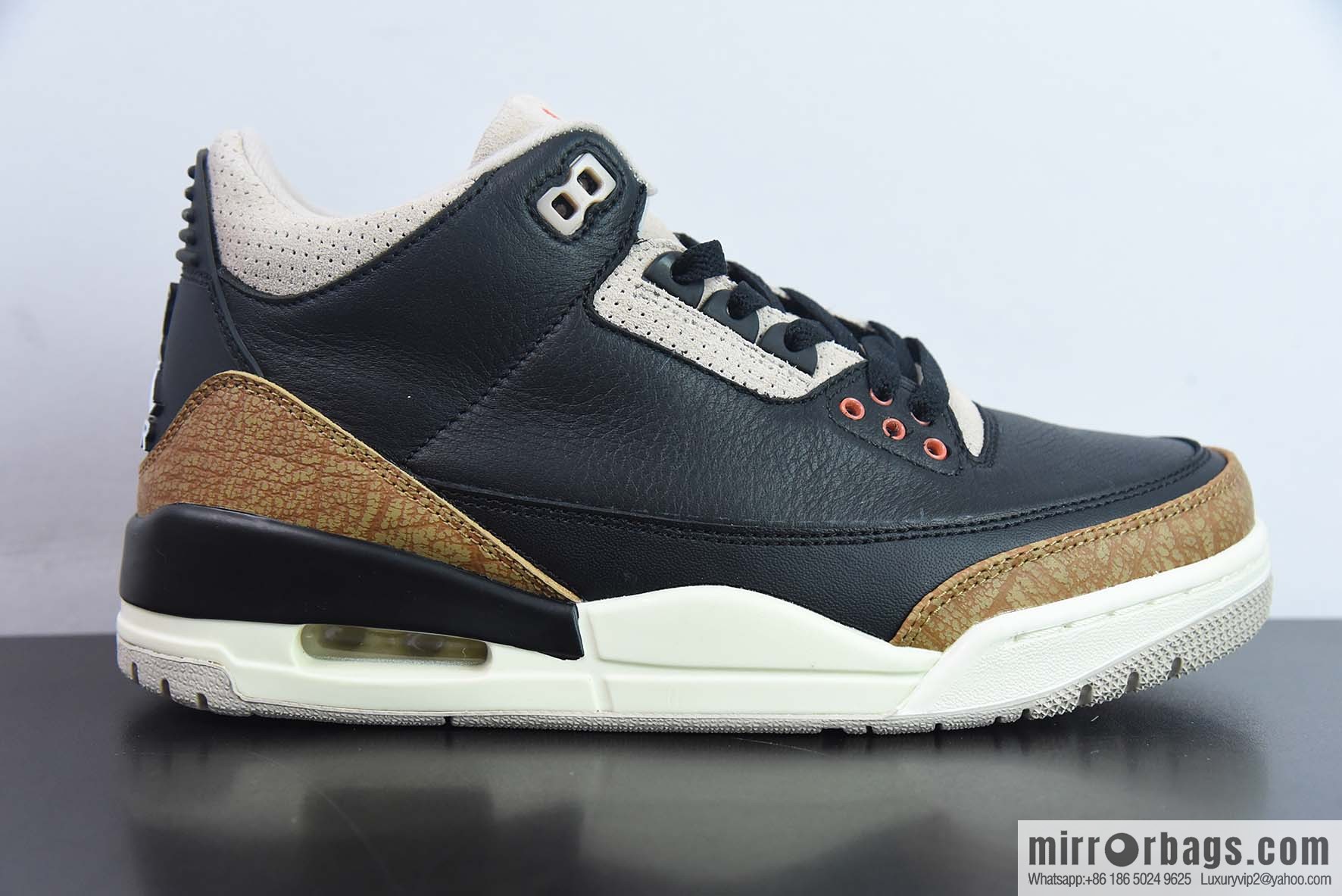 Air Jordan AJ3 black mocha men's sneakers item number: CT8532-008