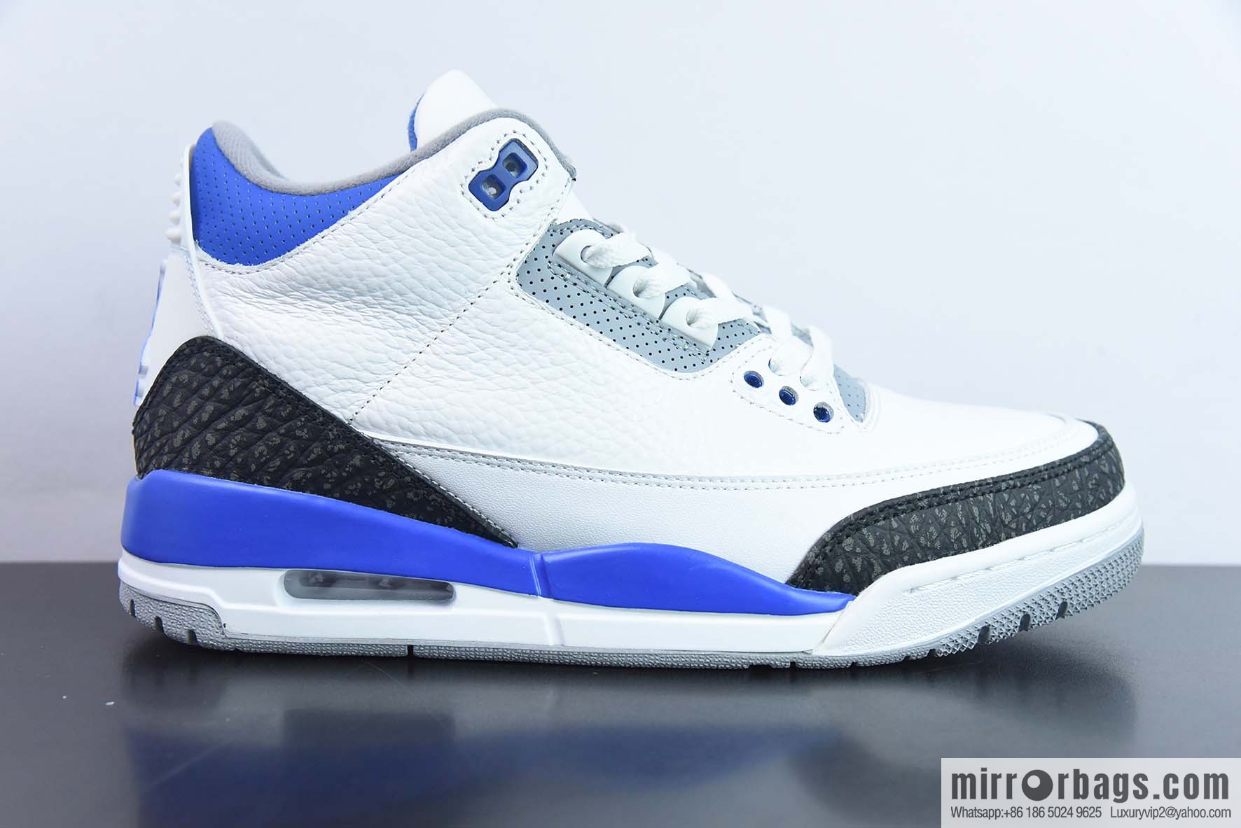 Air Jordan AJ3 racing blue men's sneakers item number: CT8532-145