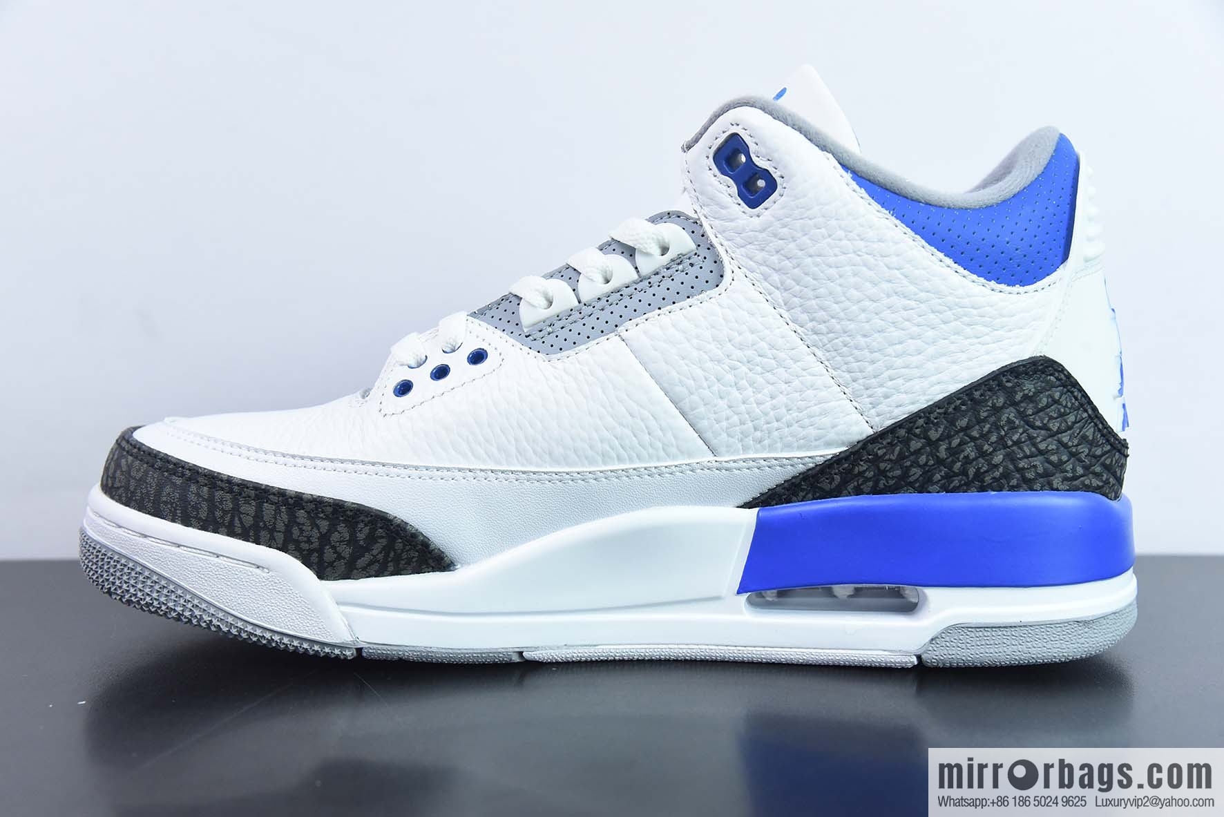 Air Jordan AJ3 racing blue men's sneakers item number: CT8532-145