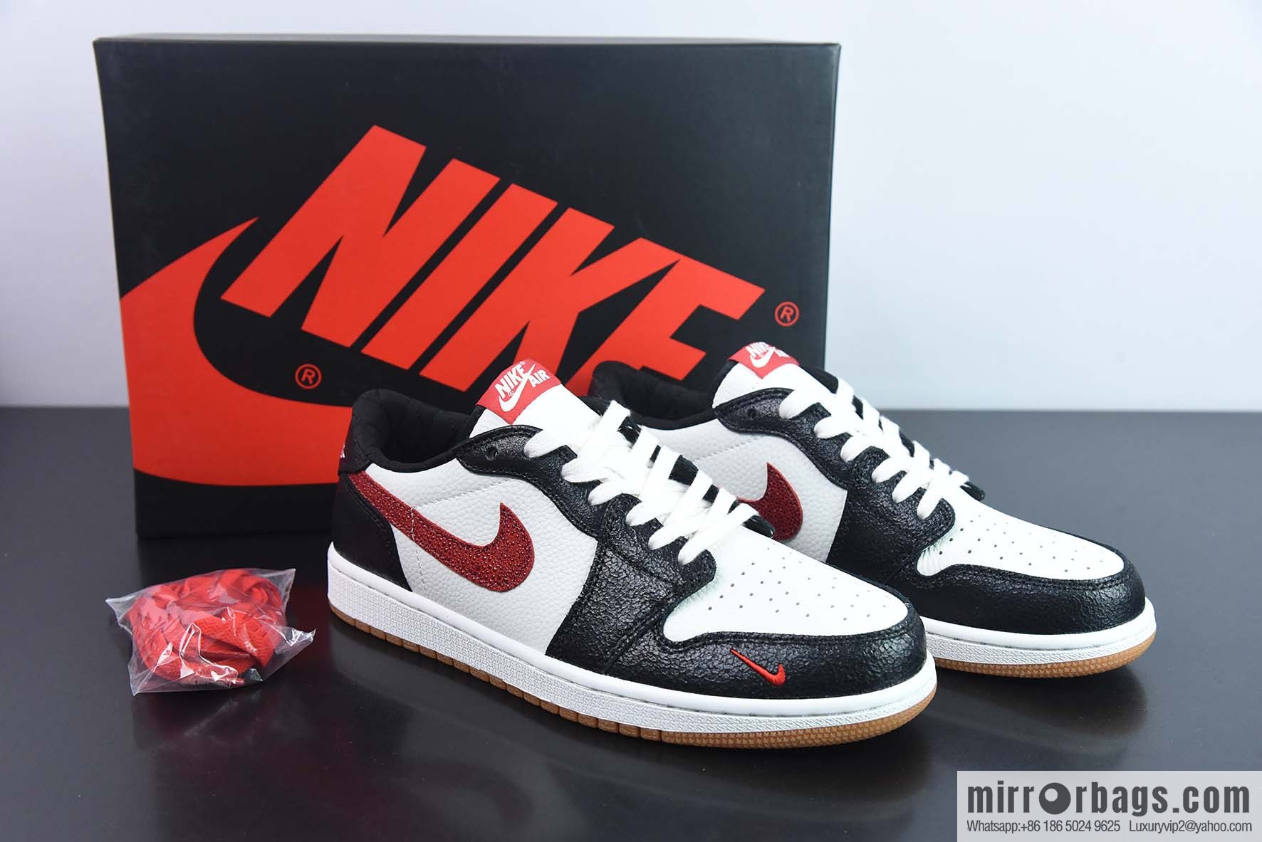 Air Jordan AJ1 Low-top, white, black and red, item number: DZ0798-108