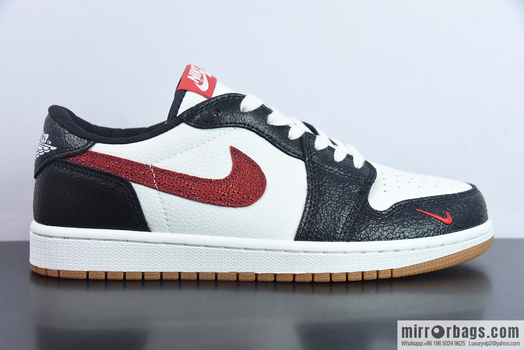 Air Jordan AJ1 Low-top, white, black and red, item number: DZ0798-108