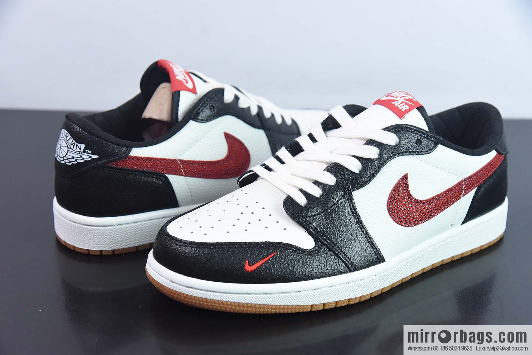 Air Jordan AJ1 Low-top, white, black and red, item number: DZ0798-108