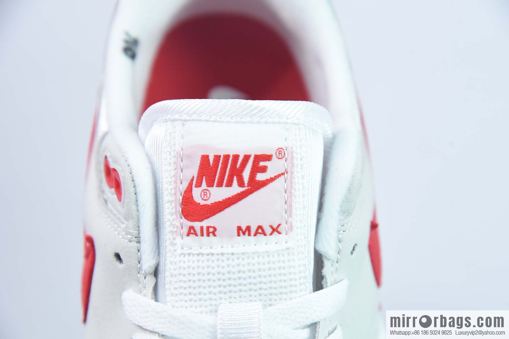 Nike Air Max 1 2022 replica Vintage casual running shoes, white and red, item number: DQ3989 100