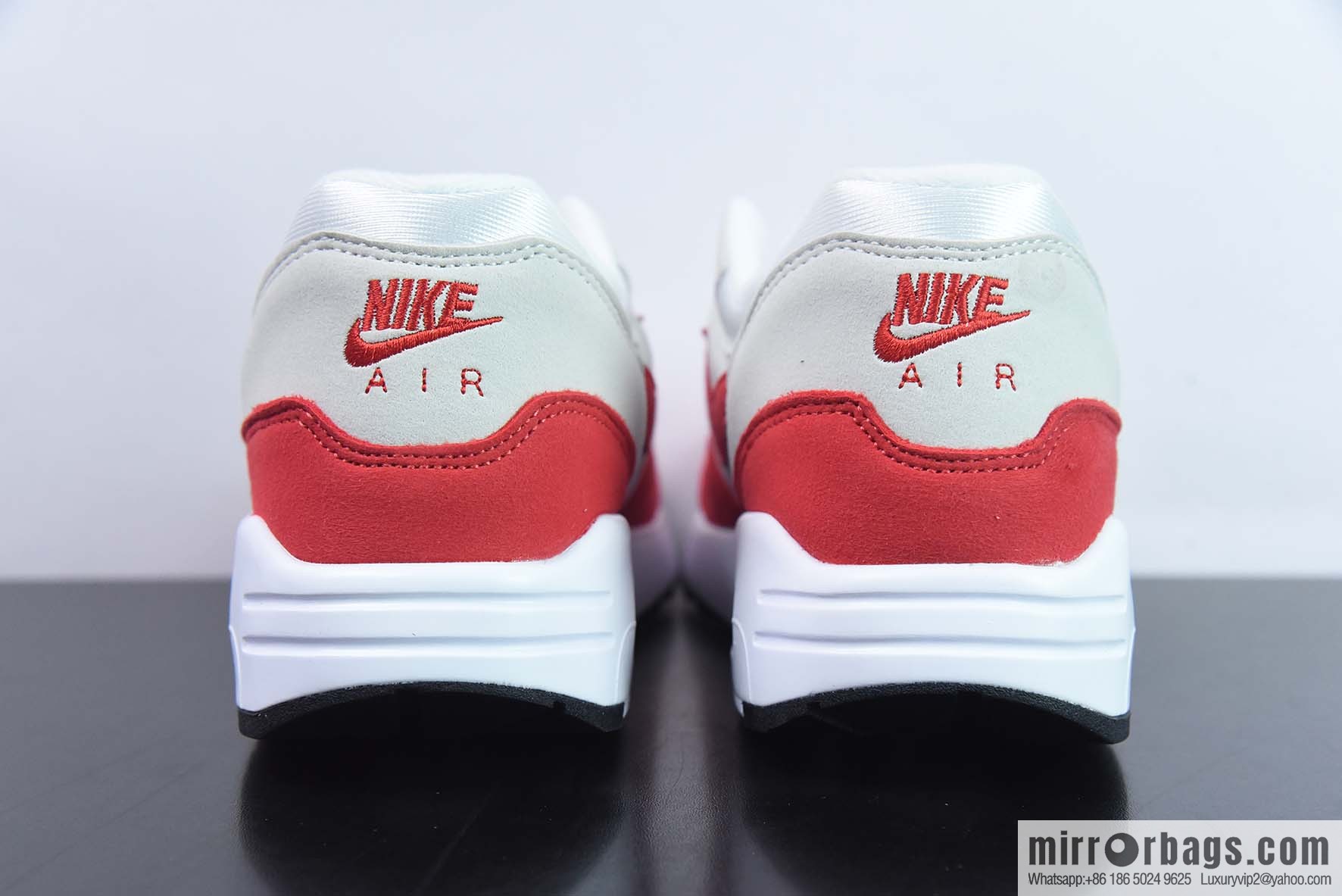 Nike Air Max 1 2022 replica Vintage casual running shoes, white and red, item number: DQ3989 100