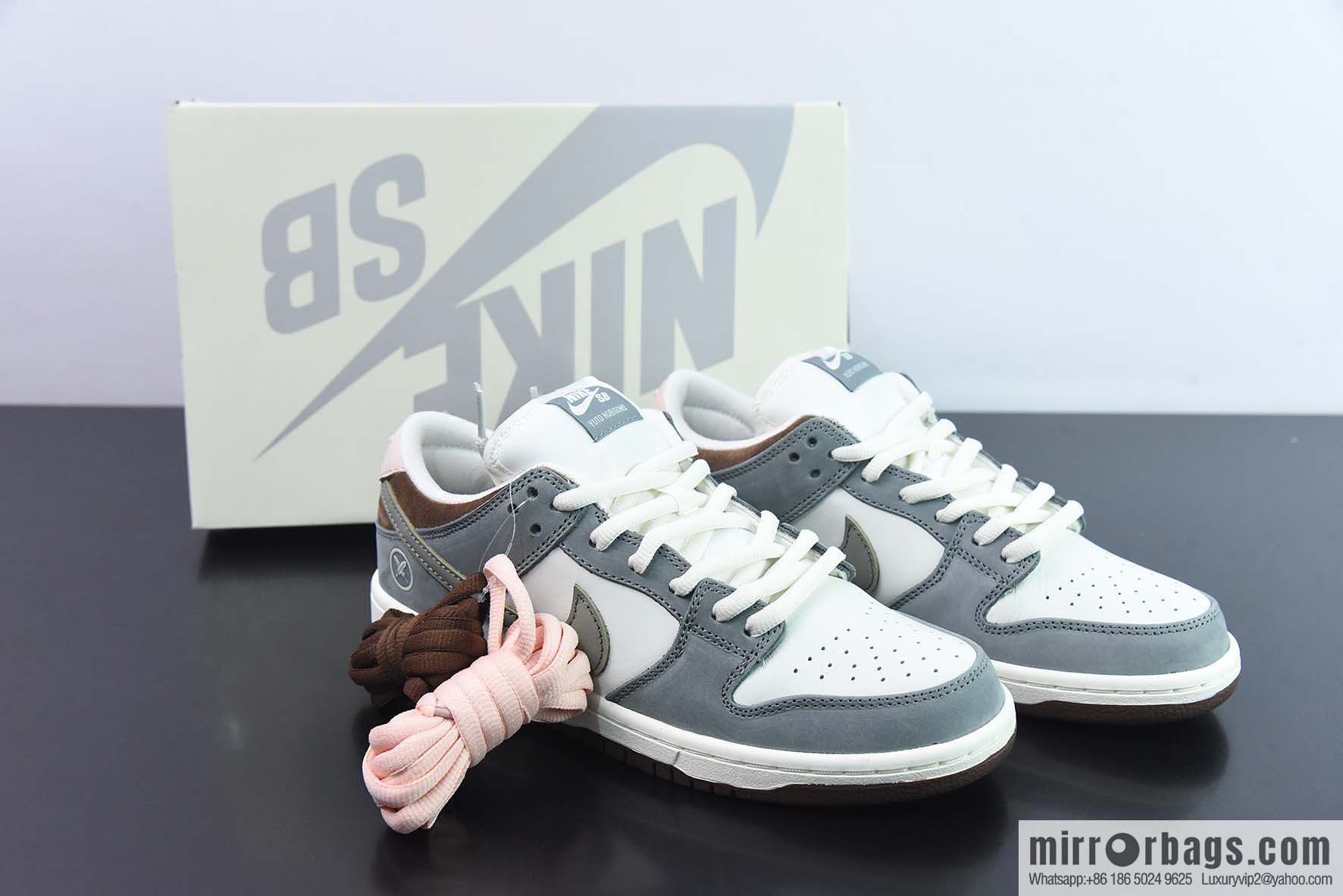 Nk SB gray feather Dunk Low joint SB low-top leisure sports skateboard shoes item number: FQ1180-001