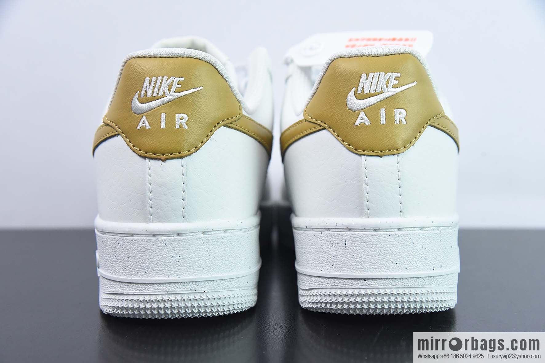 Air Force 1 '07 Low Air Force, White Gold, Gold Hook Low Top Sneakers Item Number: DV3808 101