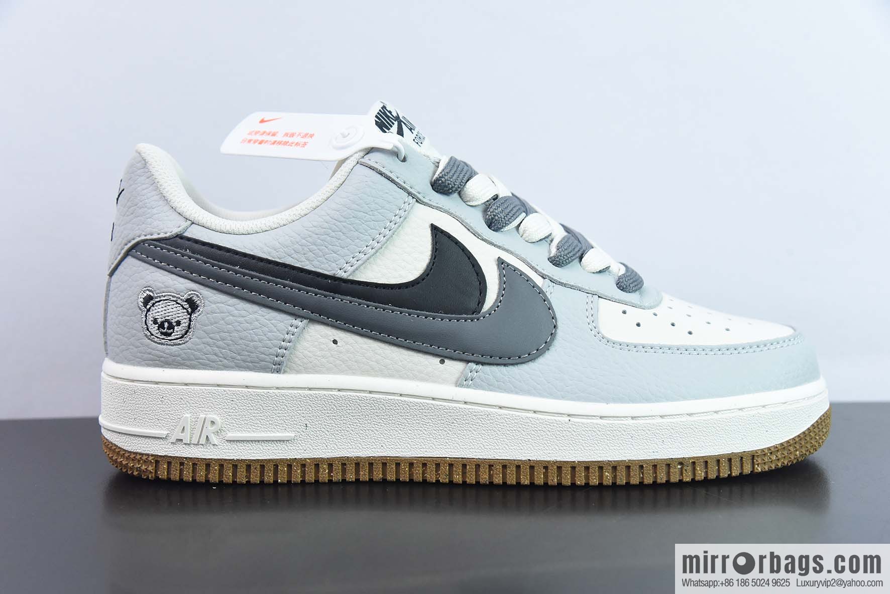 Nk Air Force 1 '07 Low black and gray bear double hook, Air Force No. 1 low-top casual board shoes, item number CC2569-033