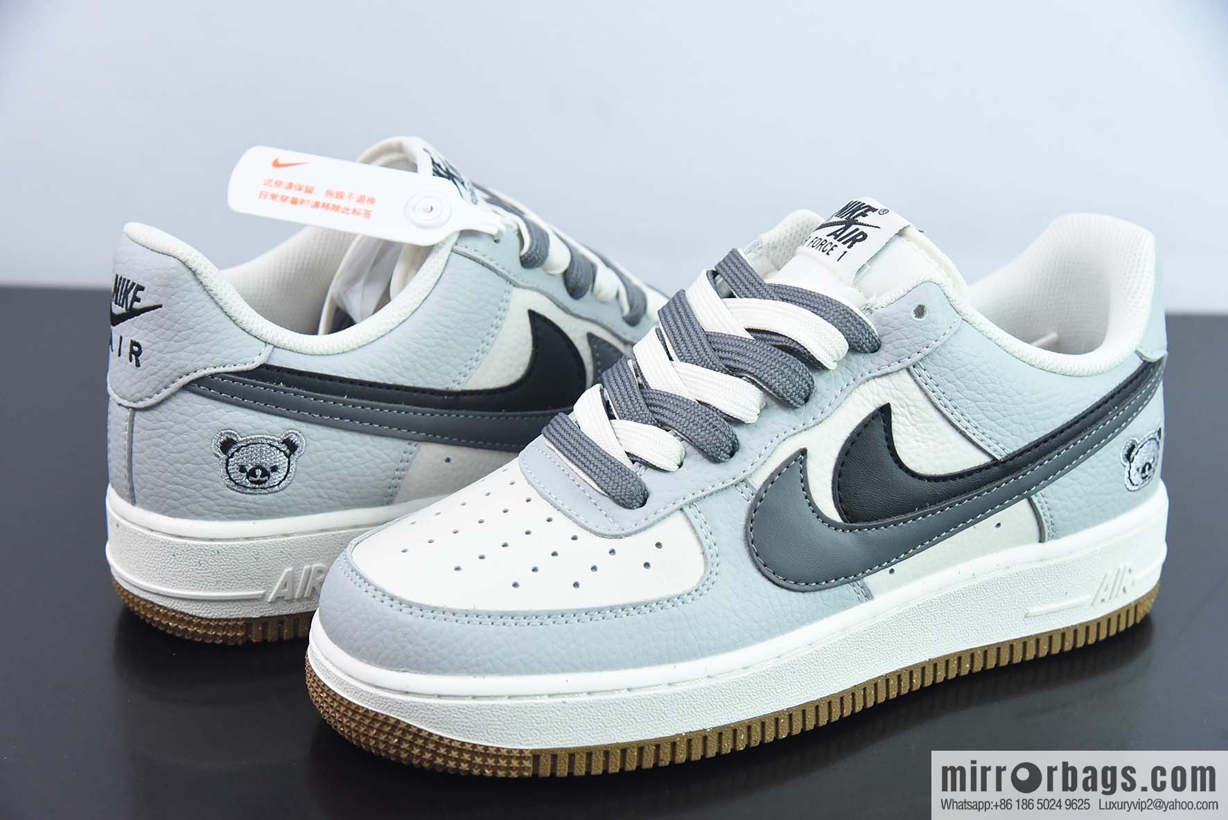 Nk Air Force 1 '07 Low black and gray bear double hook, Air Force No. 1 low-top casual board shoes, item number CC2569-033