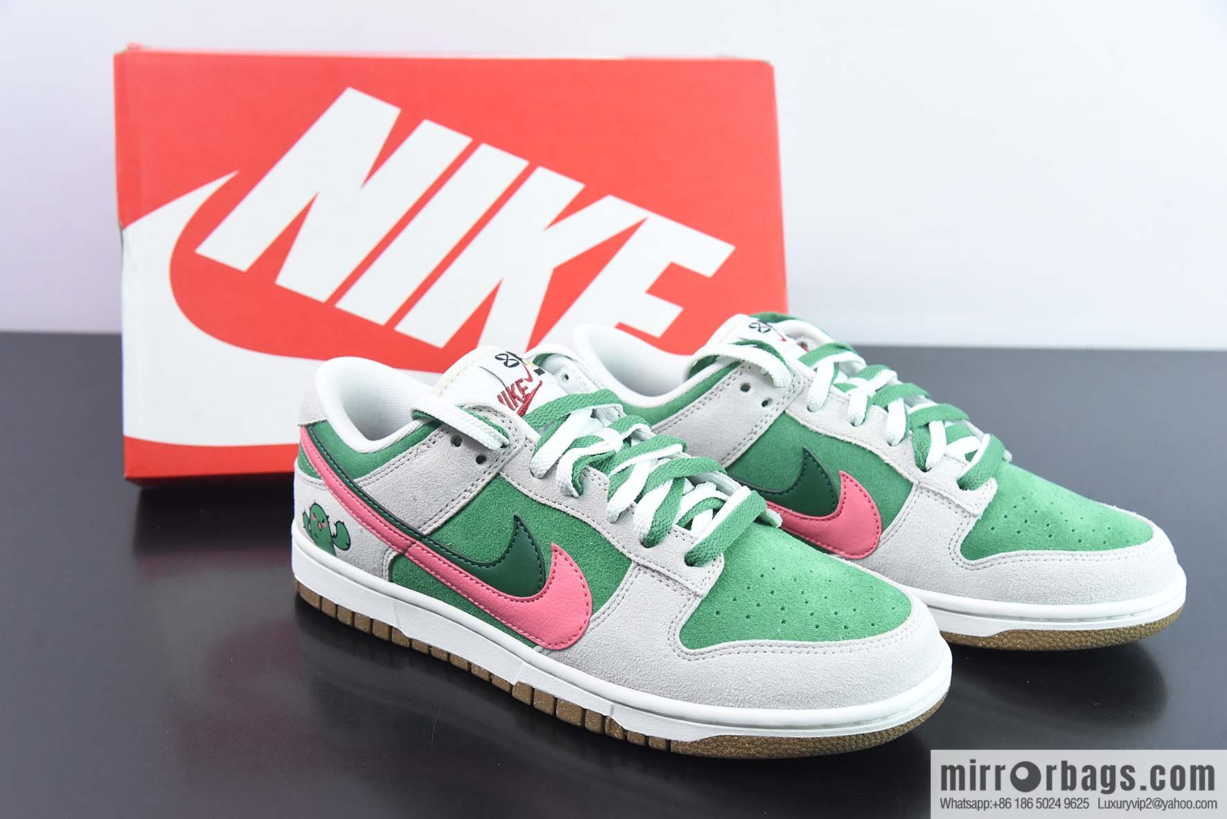 Nike SB Dunk Low 85 series, double hook, beige green, cactus 🌵 printed item number: DO9457 137