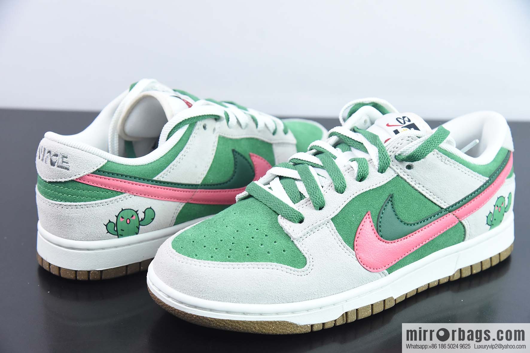 Nike SB Dunk Low 85 series, double hook, beige green, cactus 🌵 printed item number: DO9457 137