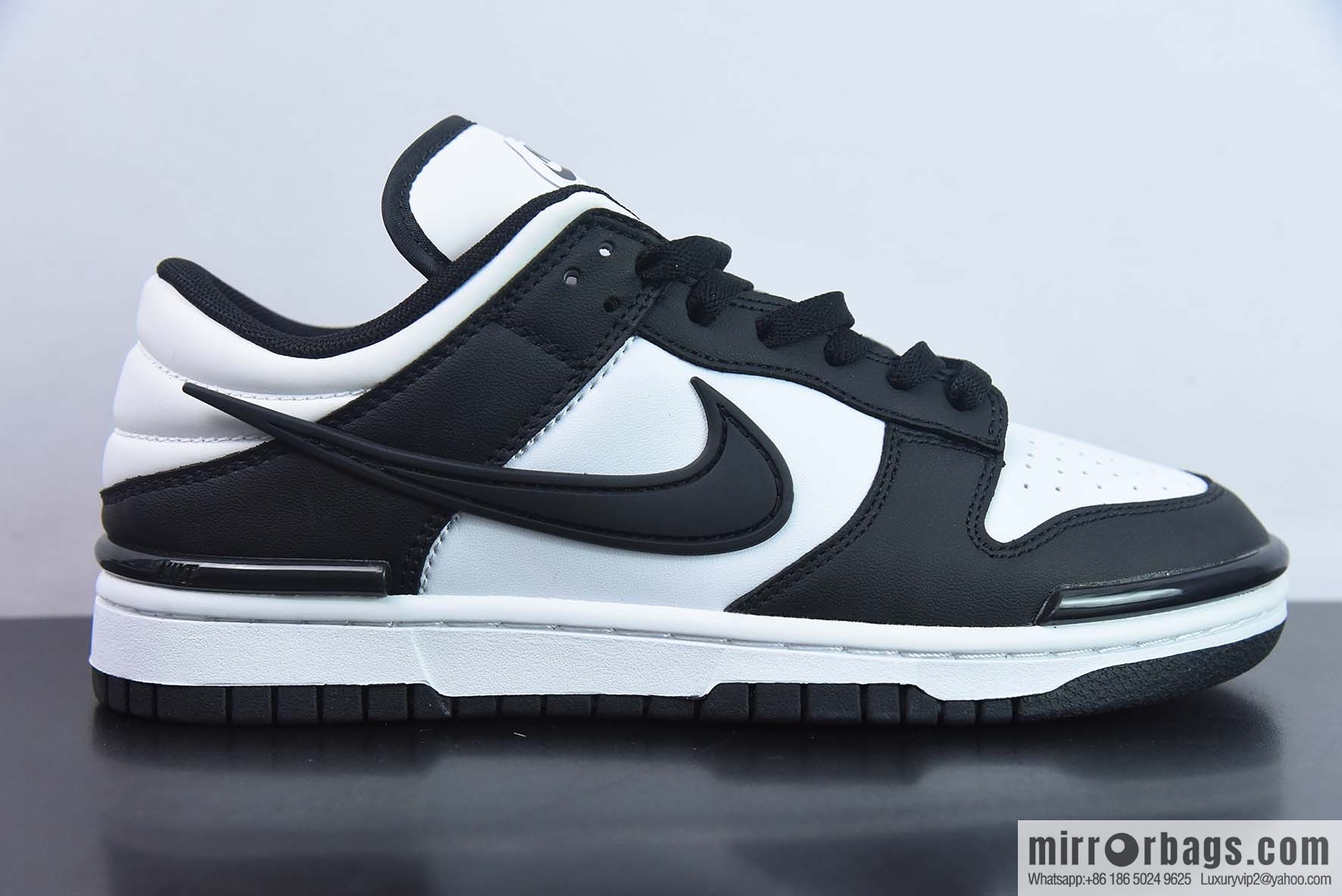 Nike Dunk Low Twist Panda mutant panda low-top sneakers black and white item number: DZ2794-001