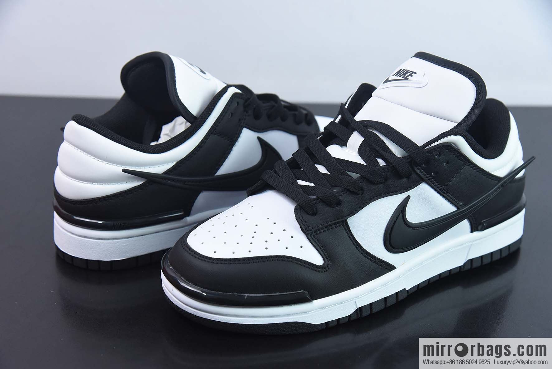 Nike Dunk Low Twist Panda mutant panda low-top sneakers black and white item number: DZ2794-001