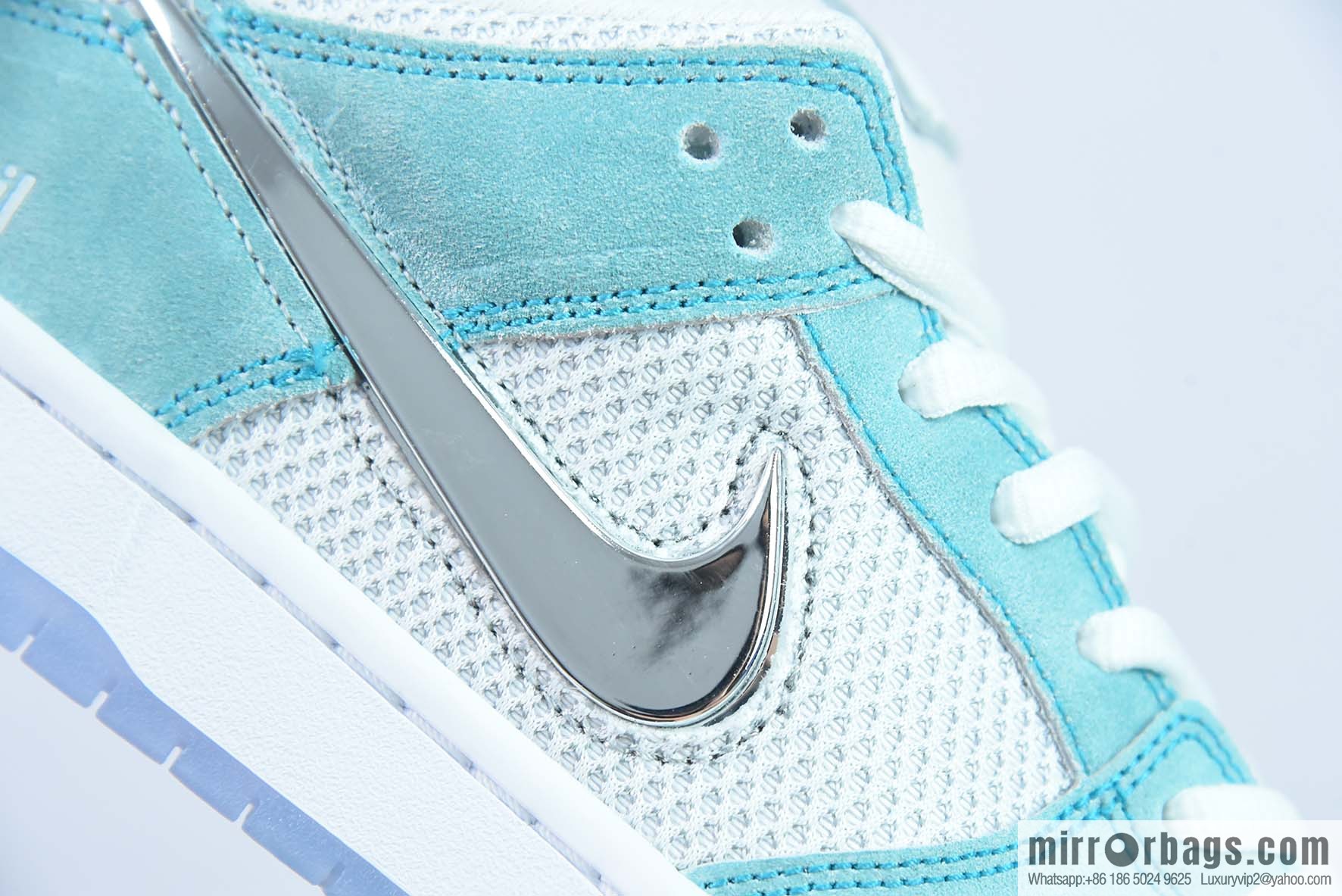 April Skateboards x Nike SB Dunk Low Frozen Rose Sneakers Ice Blue Part Number: FD2562-400