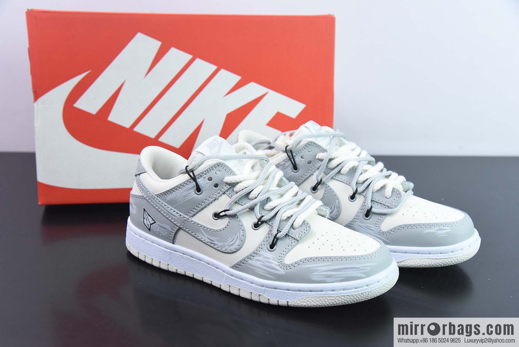 NK SB Dunk Low deconstruction drawstring low-top, beige gray printed item number: DJ6188 100-37