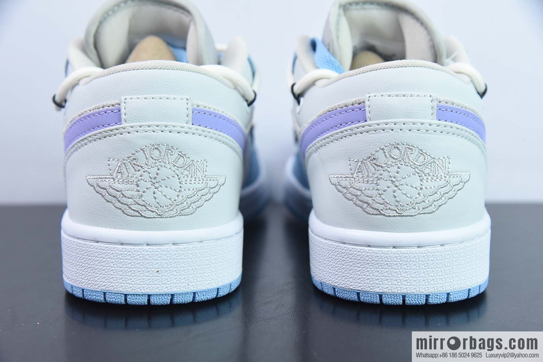 Air Jordan 1 Low AJ1 Jordan 1st generation low-top basketball shoes/college blue, gray blue, strap model, item number: DC0774-050