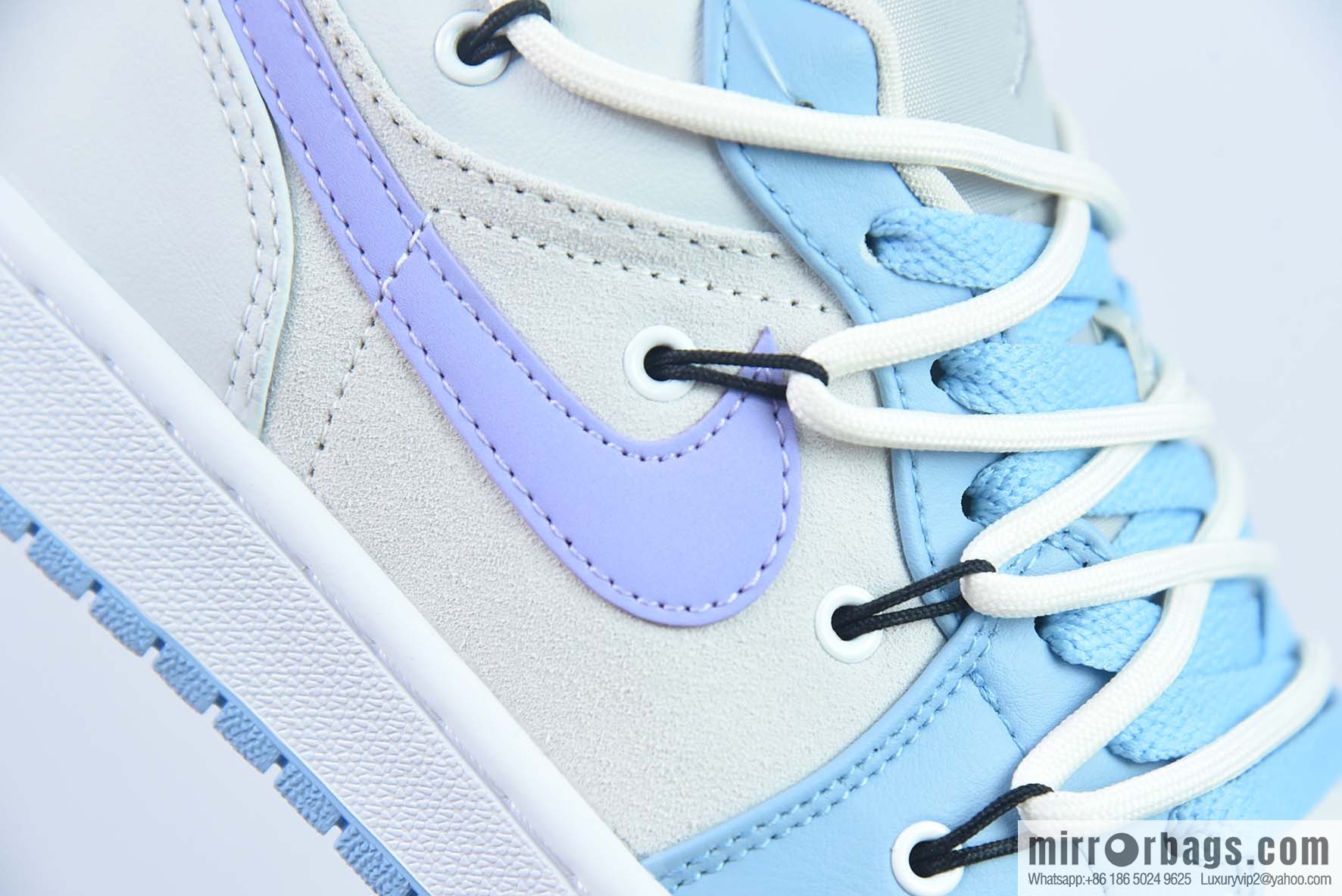 Air Jordan 1 Low AJ1 Jordan 1st generation low-top basketball shoes/college blue, gray blue, strap model, item number: DC0774-050