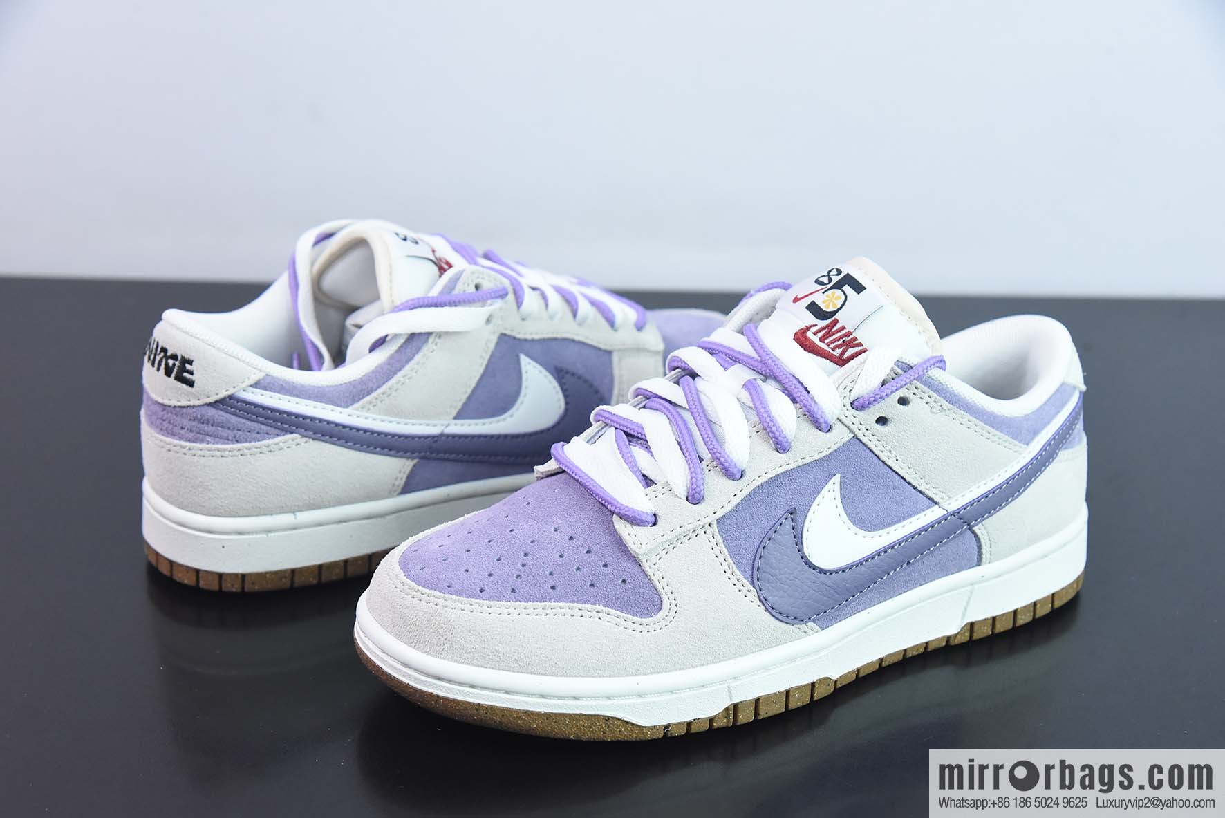 Nike SB Dunk Low double hook 85 series, beige purple low-top sneakers item number: DO9457 140