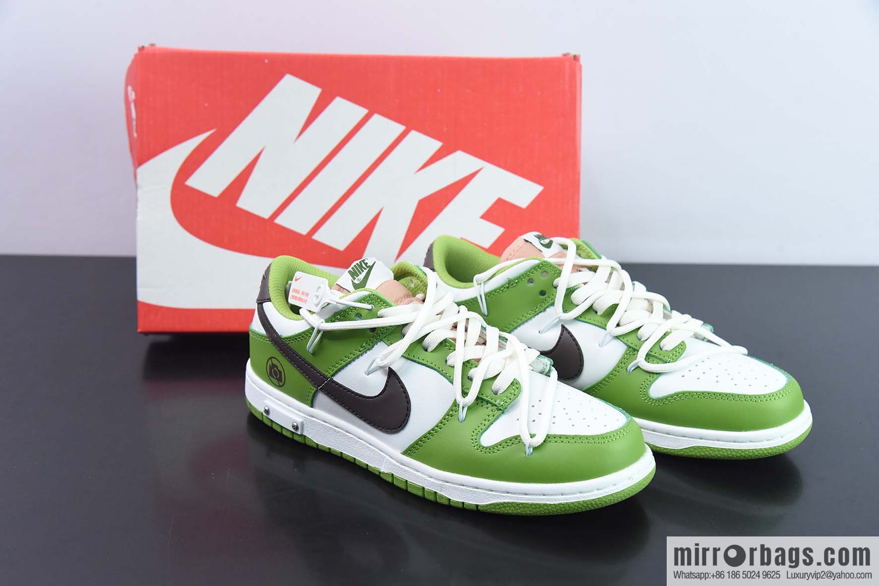 NK SB Dunk Low deconstructed drawstring low-top, strap, white-green printed SKU: DV9108 711-69