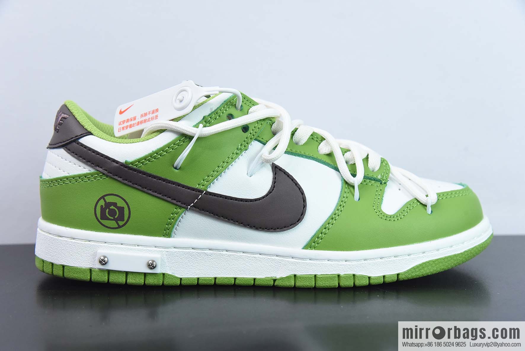 NK SB Dunk Low deconstructed drawstring low-top, strap, white-green printed SKU: DV9108 711-69