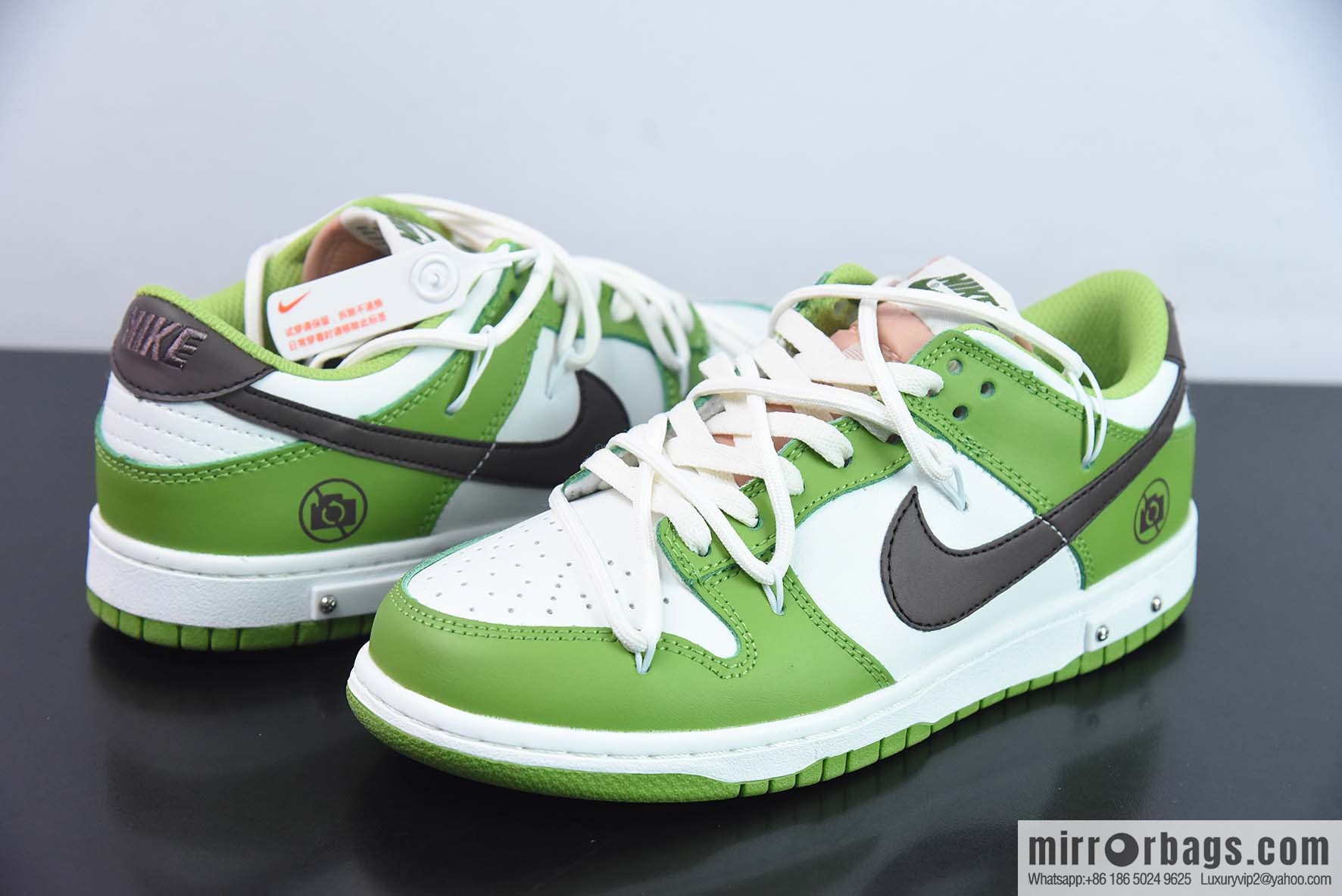 NK SB Dunk Low deconstructed drawstring low-top, strap, white-green printed SKU: DV9108 711-69