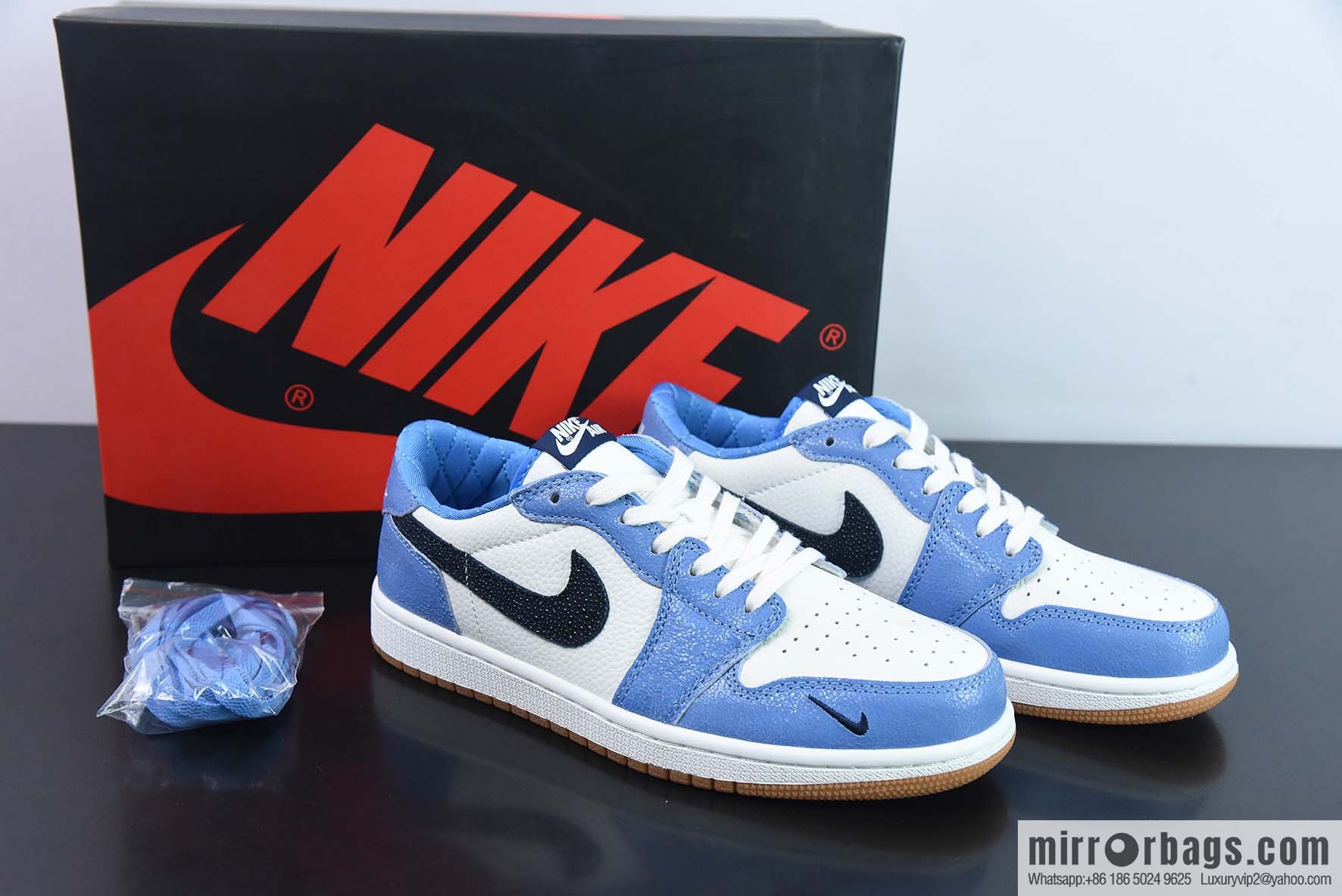 NK Air Jordan 1 Low AJ1 Joe 1 black and white blue burst pattern, low-top cultural basketball shoes, item number: DZ0791-102