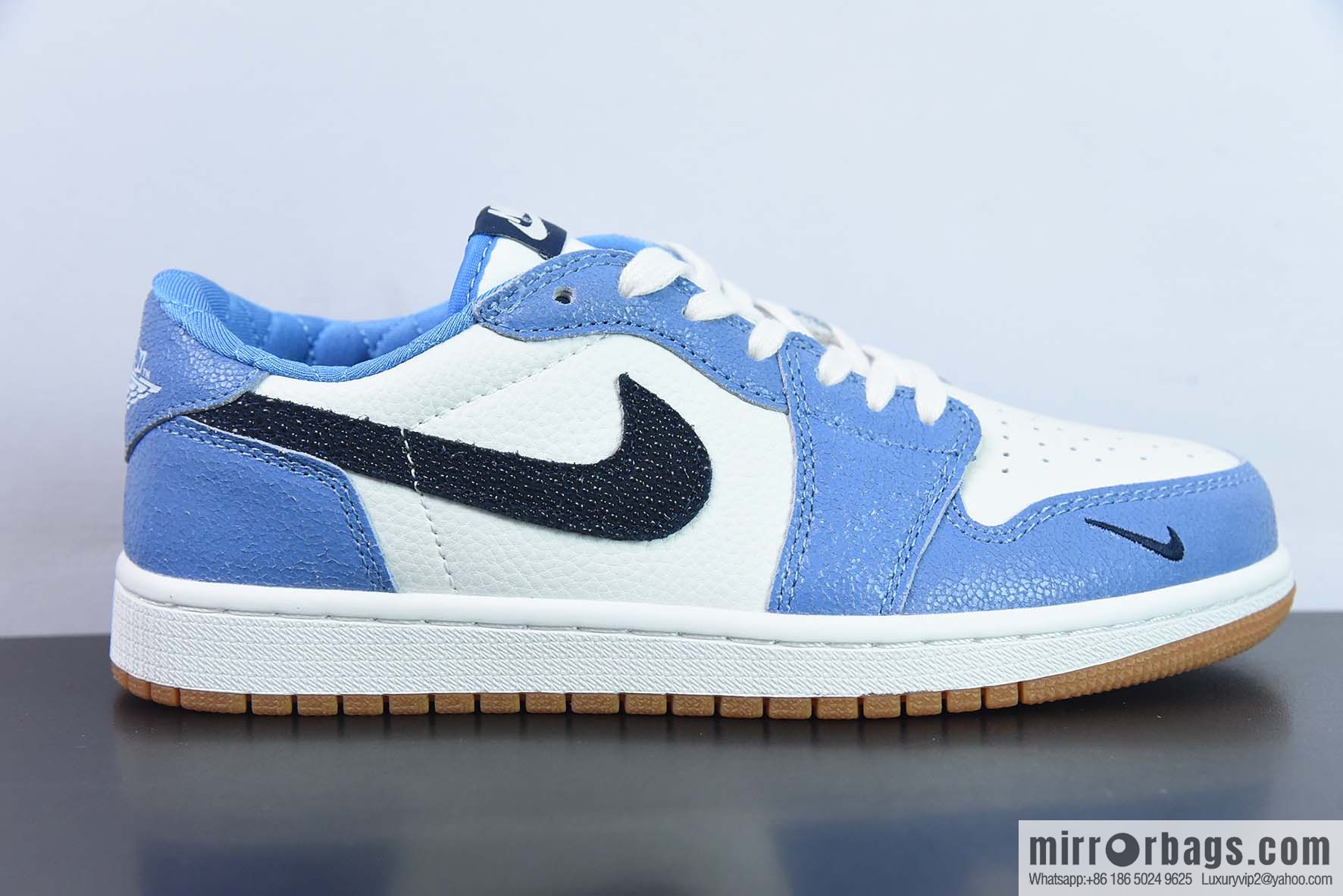 NK Air Jordan 1 Low AJ1 Joe 1 black and white blue burst pattern, low-top cultural basketball shoes, item number: DZ0791-102