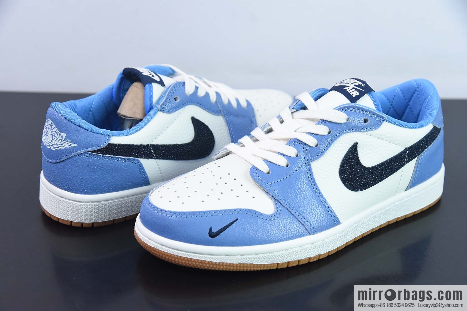 NK Air Jordan 1 Low AJ1 Joe 1 black and white blue burst pattern, low-top cultural basketball shoes, item number: DZ0791-102