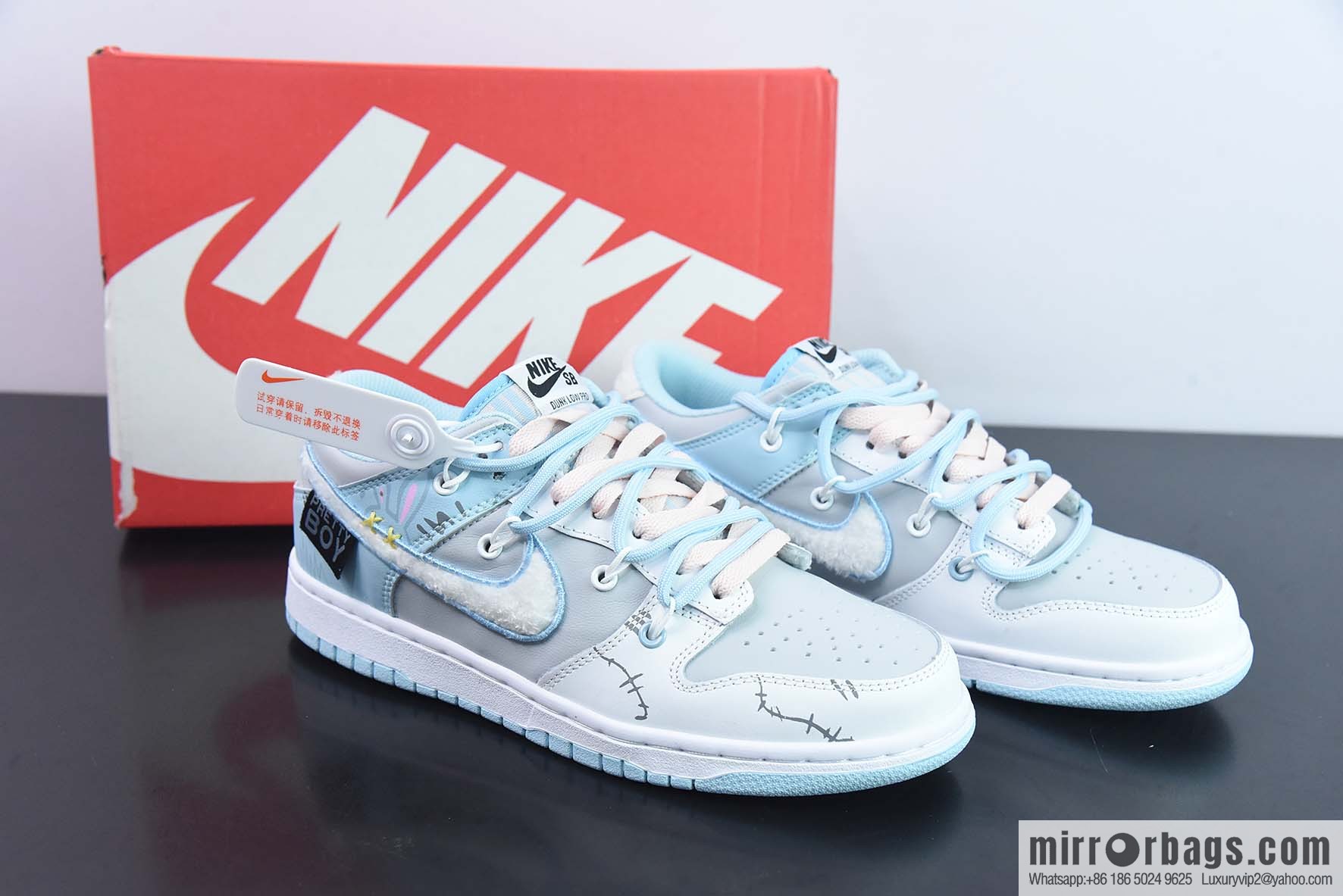 Nike Dunk Low Retro blue gray white low-top sneakers item number: FB1871 011
