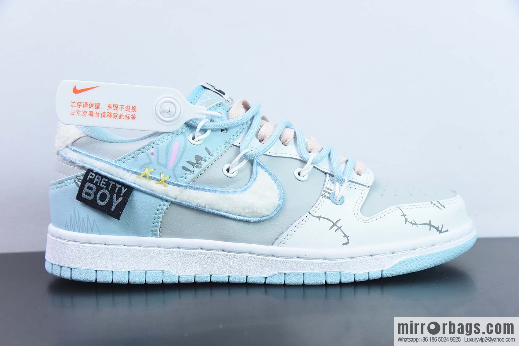 Nike Dunk Low Retro blue gray white low-top sneakers item number: FB1871 011
