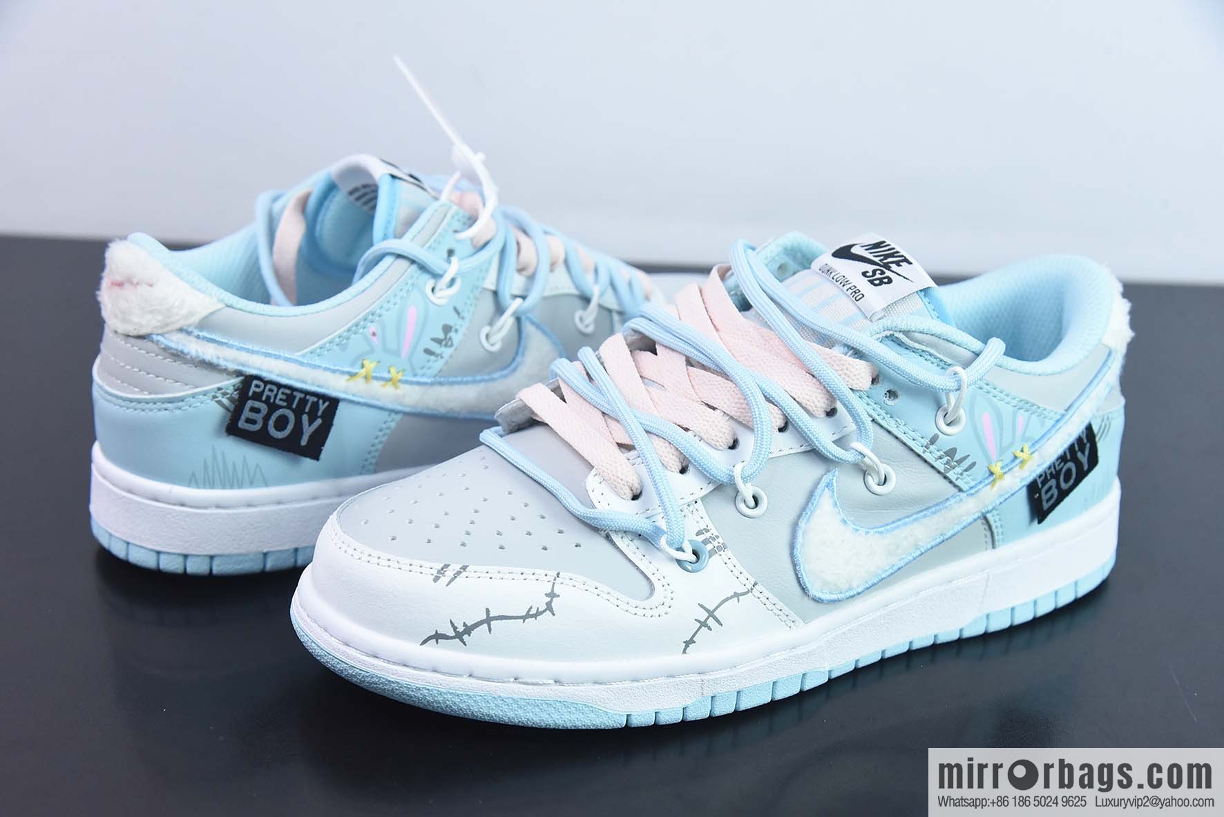 Nike Dunk Low Retro blue gray white low-top sneakers item number: FB1871 011
