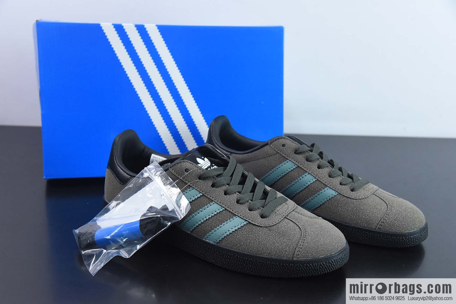 Adidas Originals Gazelle INdoor Clover non-slip durable low-top board shoes GX2209