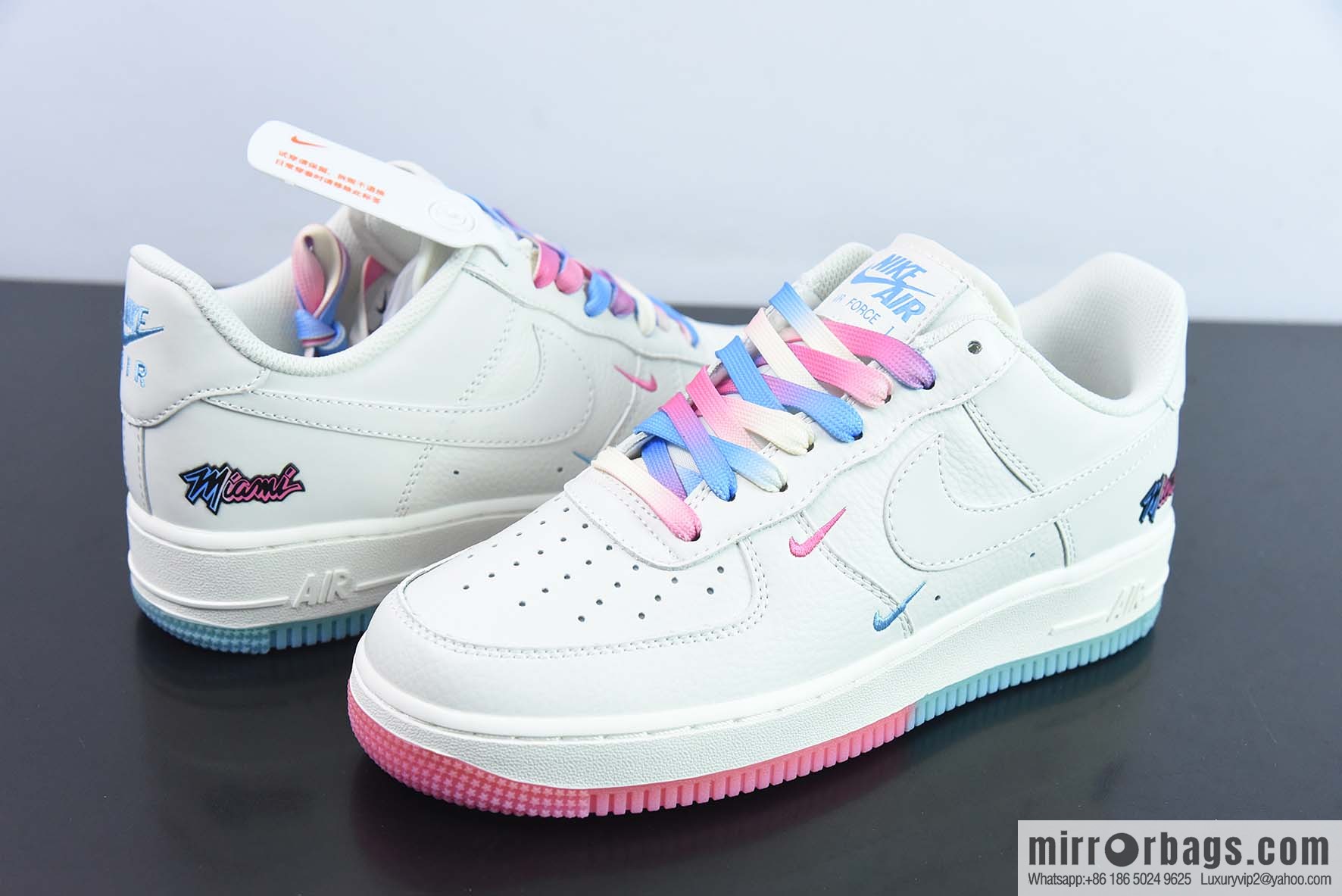 Nk Air Force 1 '07 Low Rice Pink Blue, Miami City Limited, Air Force No. 1 Low Top Casual Board Shoes, Item Number: KU0902-112