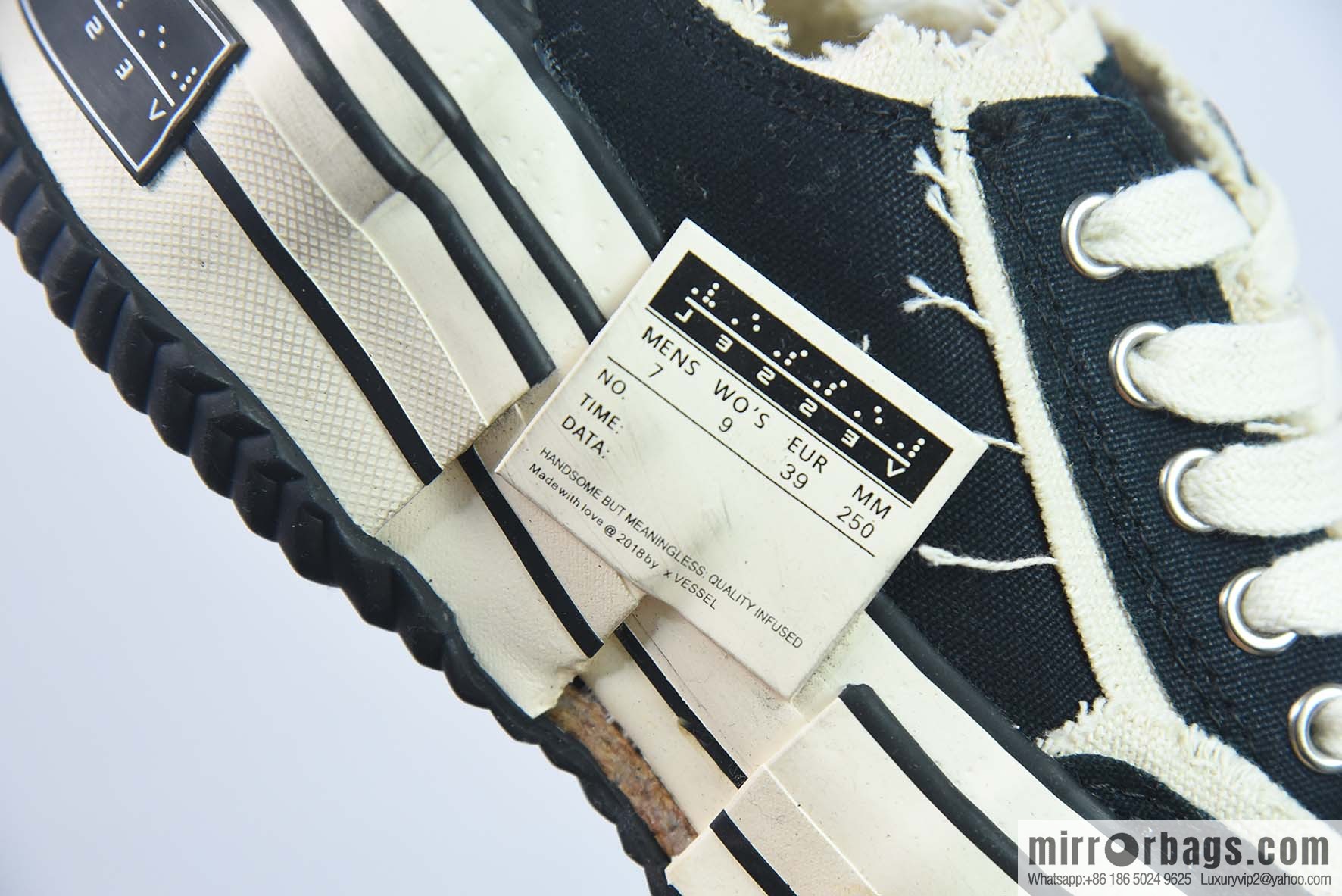 XVessel G.O.P. Lows O.G.Black Distortion 2.0 Low-top Series Deconstruction Overlapping Cork Twisting Solution Gene Mutation Old and Height Growing Casual canvas Vulcanized Board Shoes