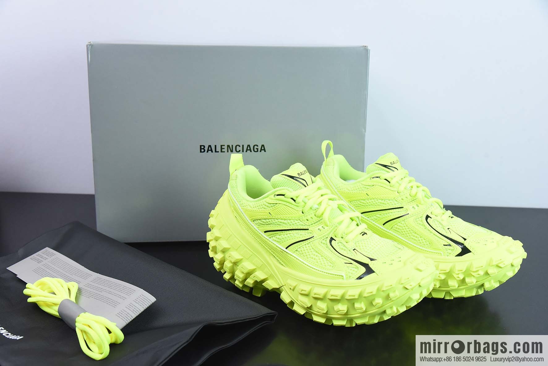 Balenciaga, Tire BALENCIAGA Defender Rubber Platform Sneakers Series Low Top
