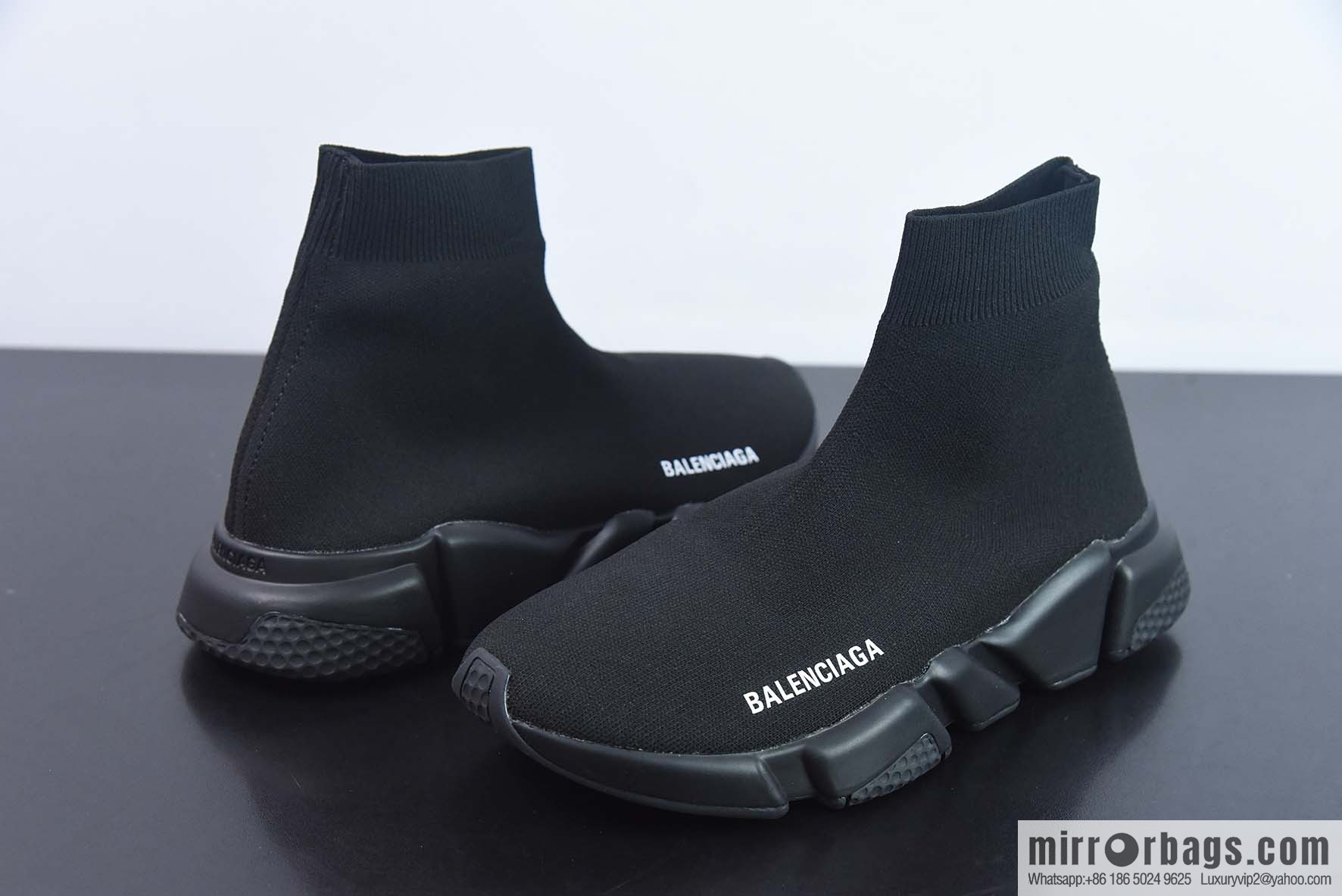 Balenciaga Socks and Shoes SPEED2.0 Multi-Stamp Combination Outsole, Pure Black Socks and Shoes