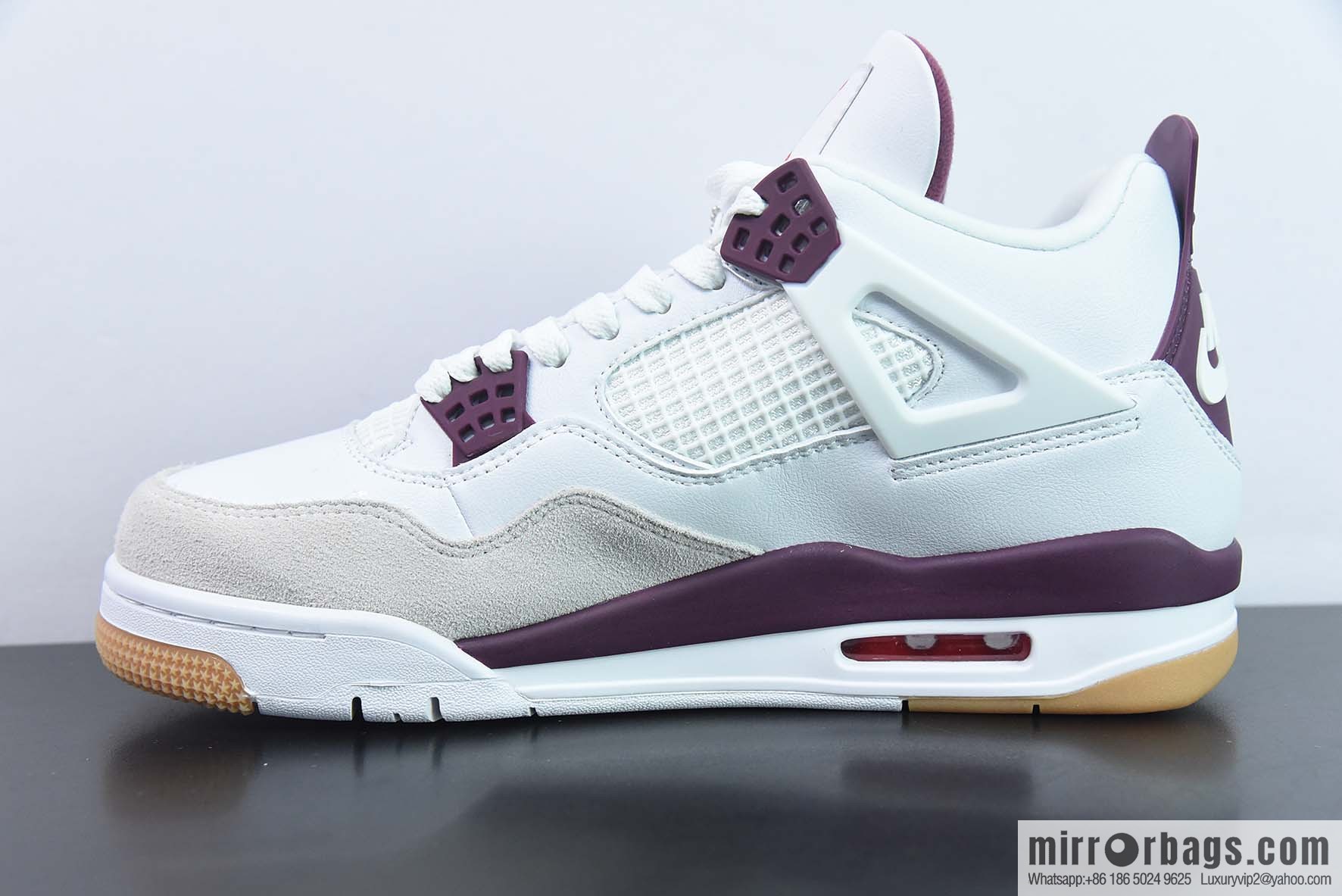 Nike SB x Air Jordan 4 AJ4 Pine Green SB joint white purple sneakers Part Number: DR5415-500