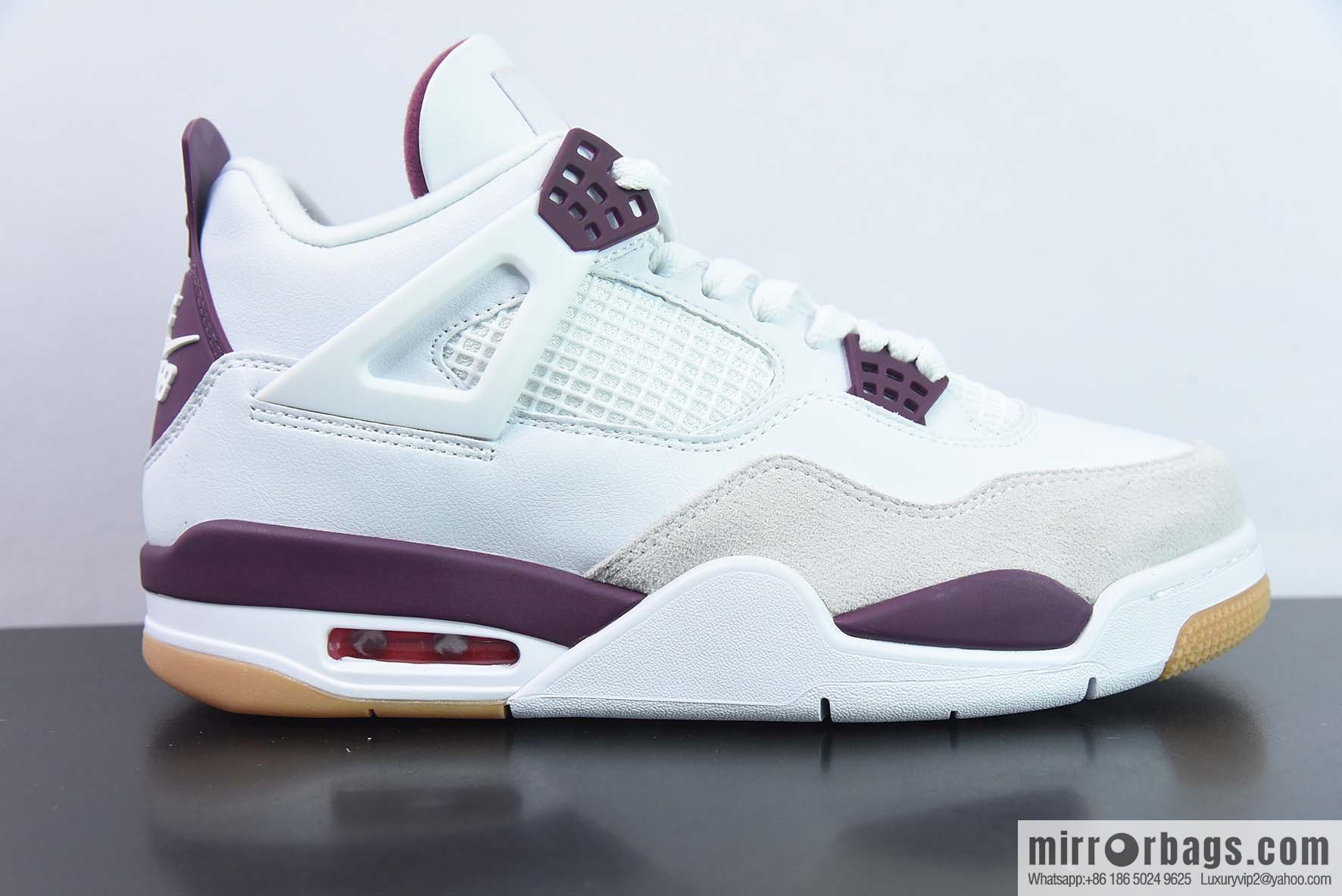 Nike SB x Air Jordan 4 AJ4 Pine Green SB joint white purple sneakers Part Number: DR5415-500