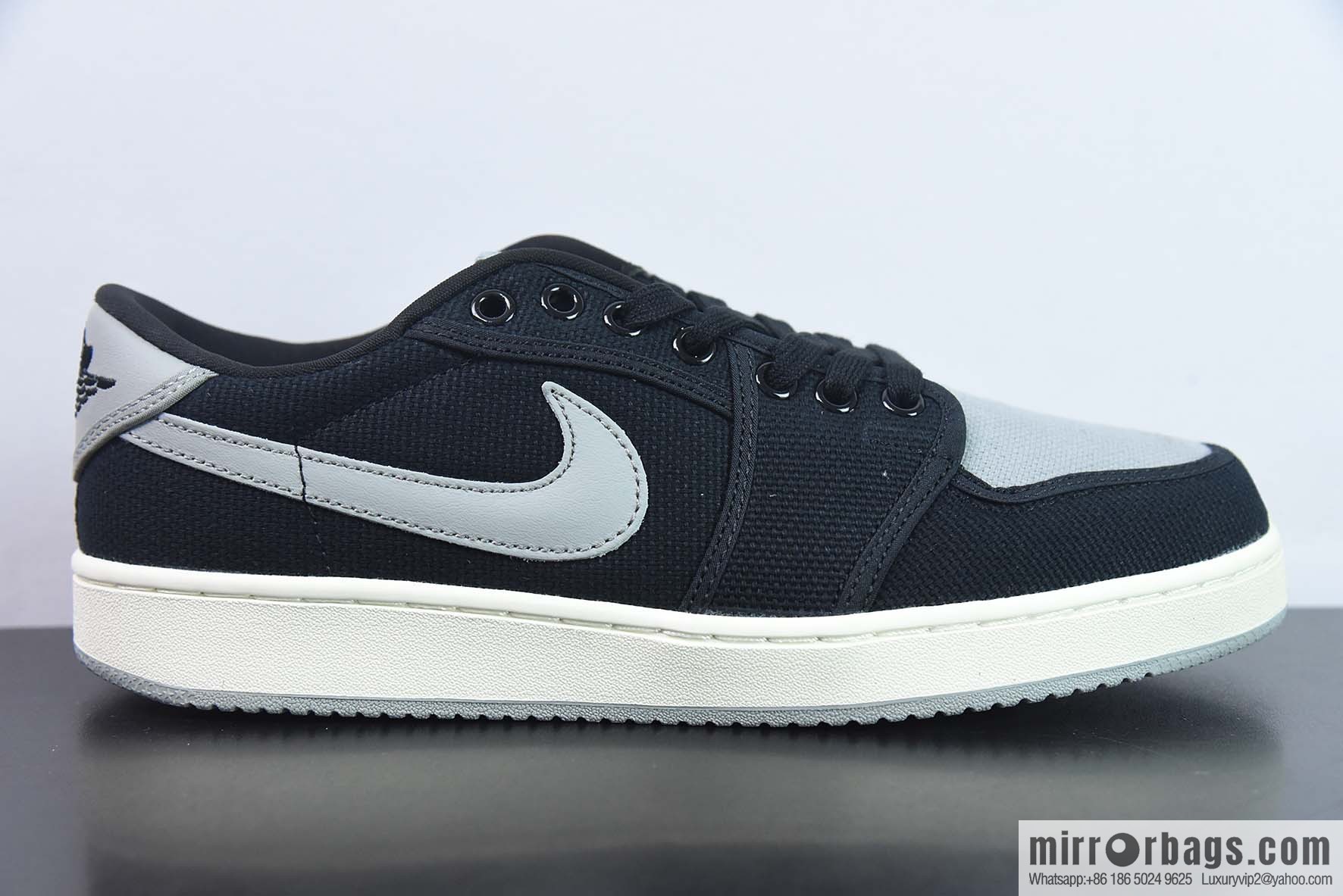 Air Jordan 1 KO Low AJ1 low top canvas black gray Vintage basketball shoes, item number: DX4981-002