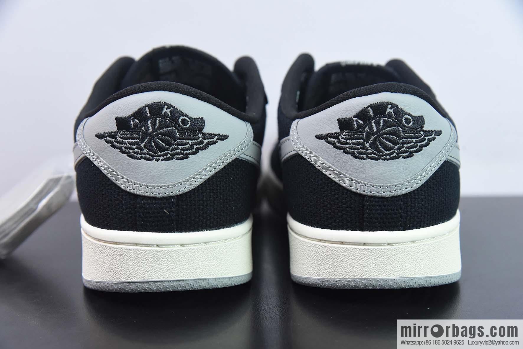 Air Jordan 1 KO Low AJ1 low top canvas black gray Vintage basketball shoes, item number: DX4981-002