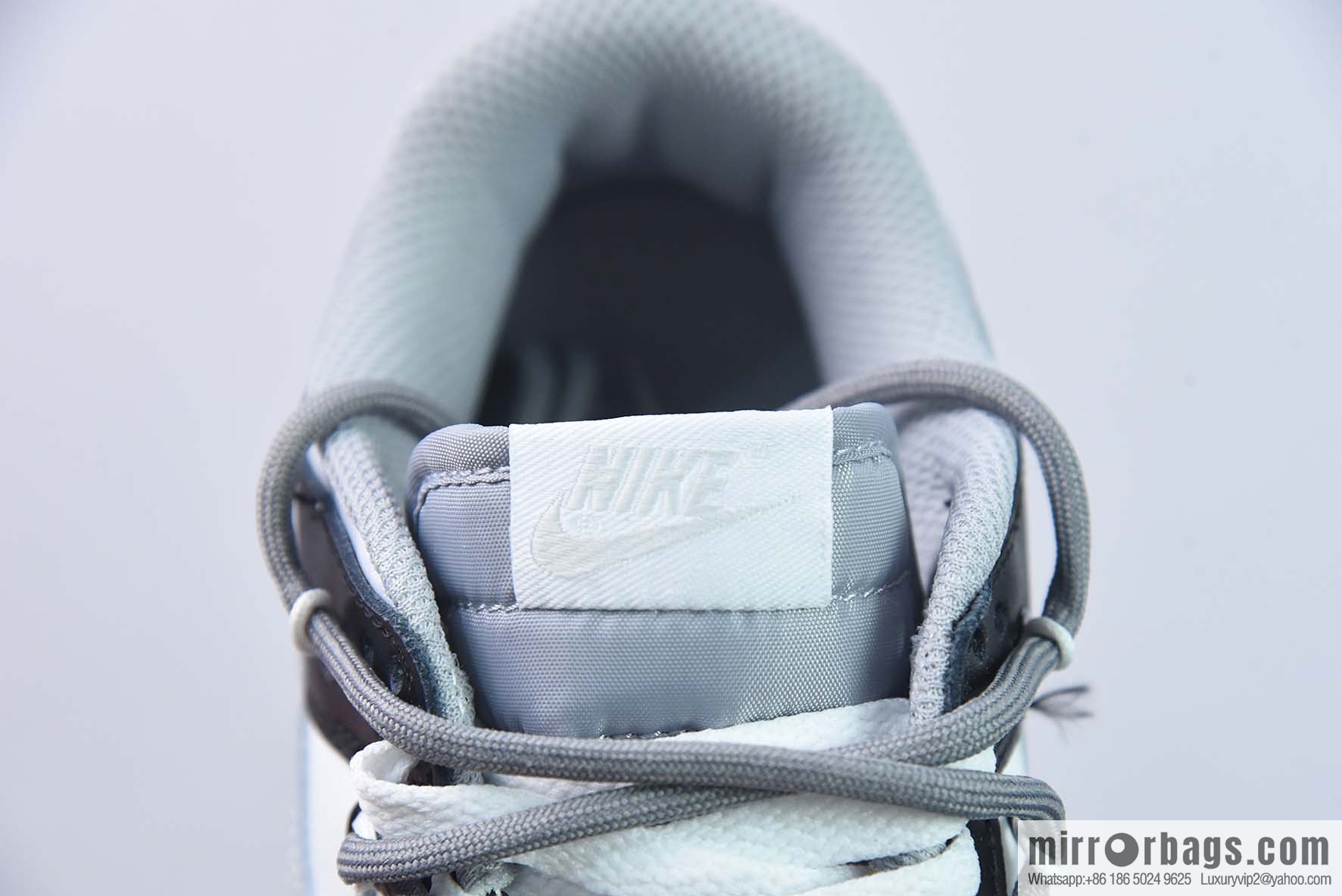 Nike Dunk Low SB low-top skate shoes/white gray black, straps, customized version