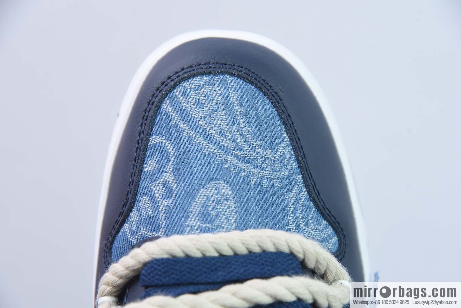 Nike Dunk Low SB low-top skate shoes/denim blue cashew nuts, straps, custom version