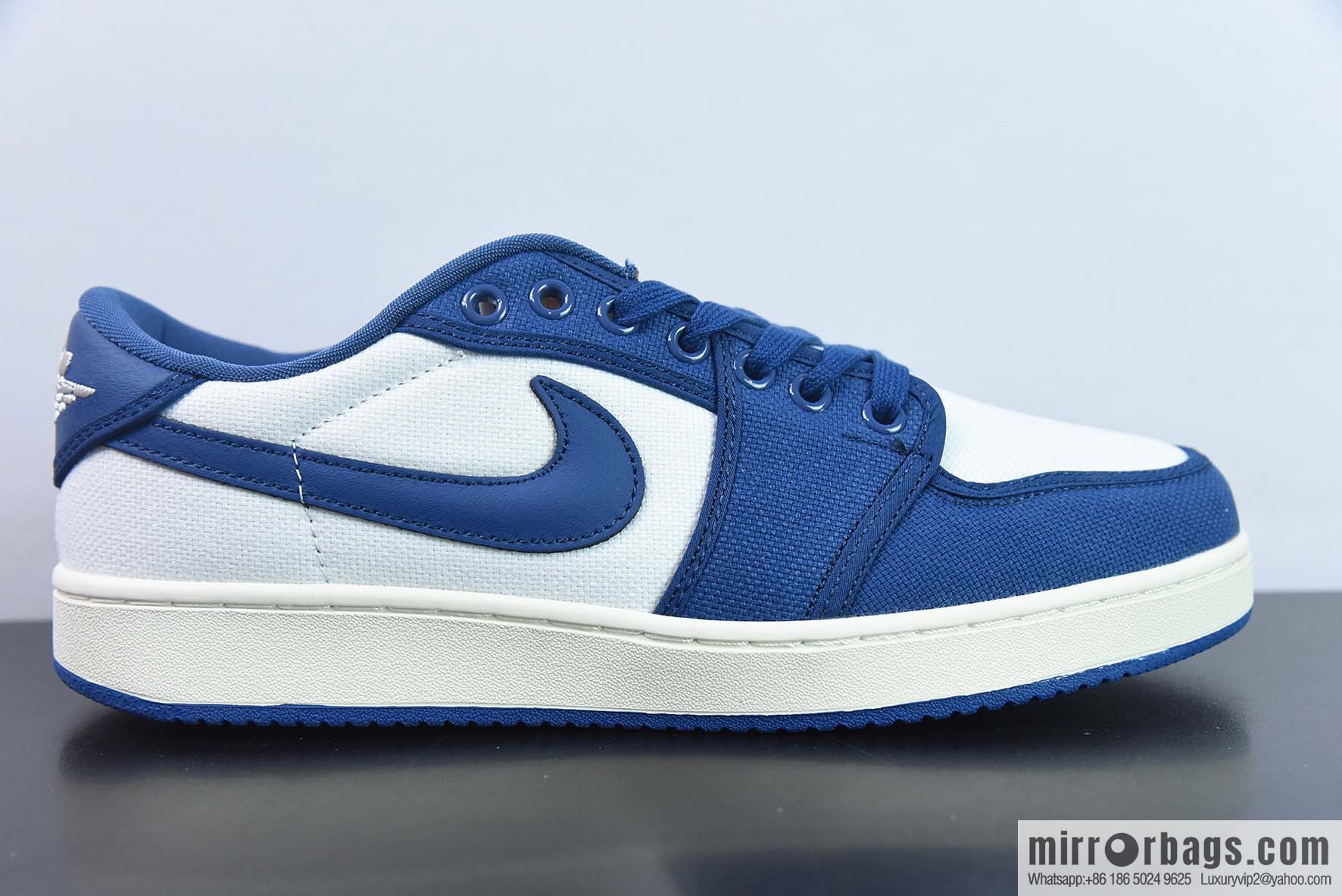 Air Jordan 1 KO Low, Kentucky, white and blue, item number: DX4981 103