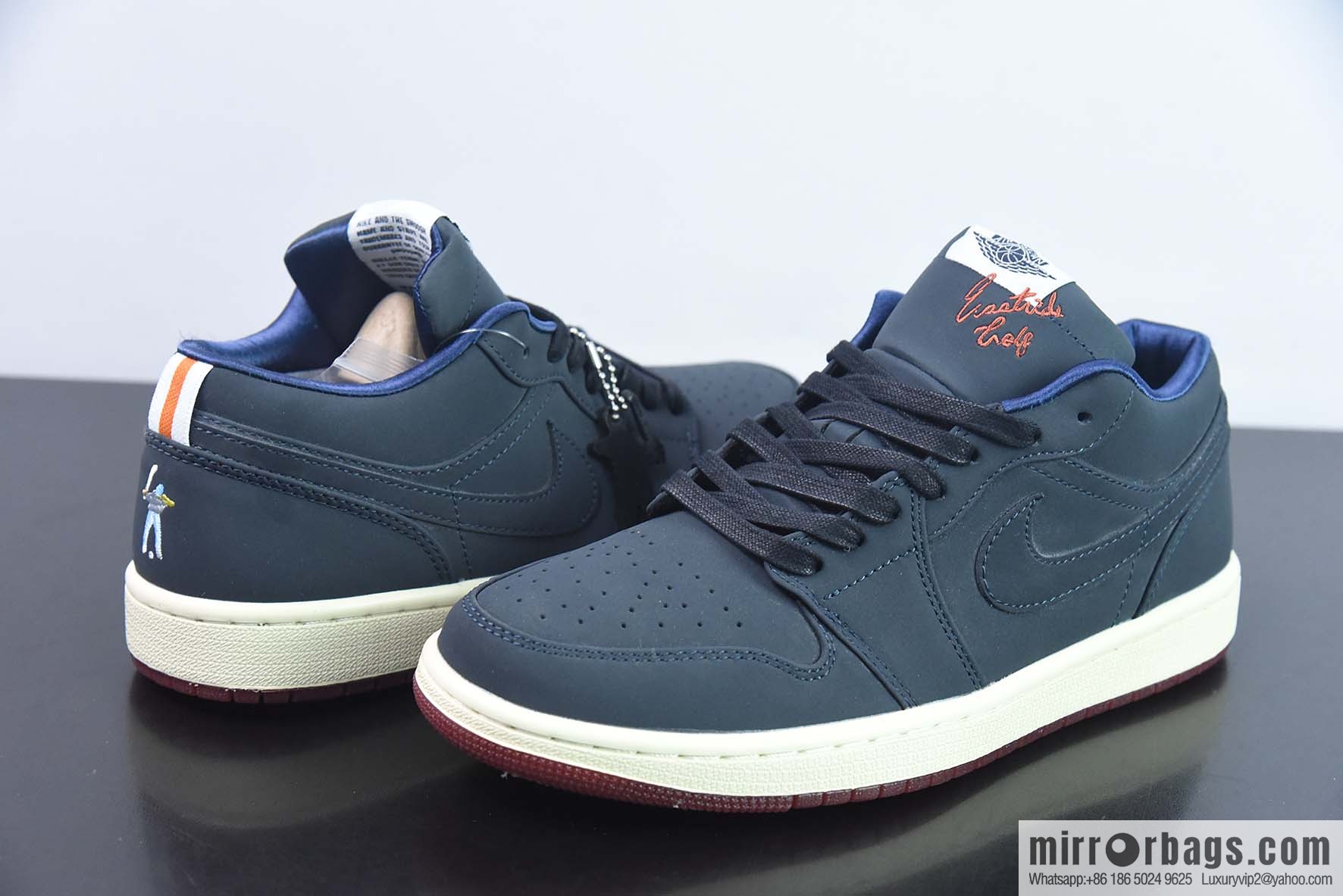 Air Jordan 1 Low AJ1 Joe 1 Golf, black and blue, low-top casual shoes, item number DV1759-448