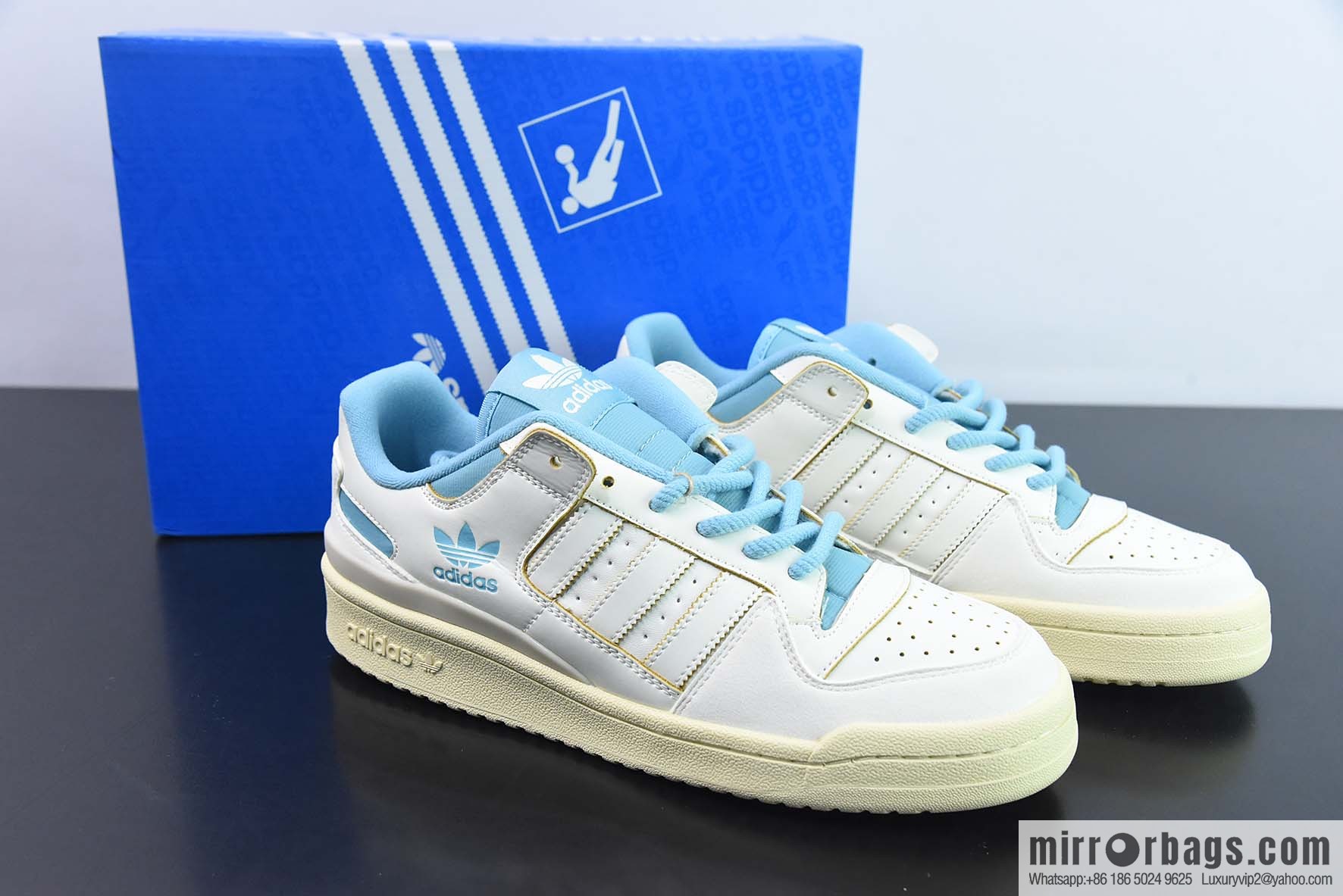 AD Originals Forum 84 Low Classic beige blue, top layer classic trend low-top casual shoes, item number: FZ6342