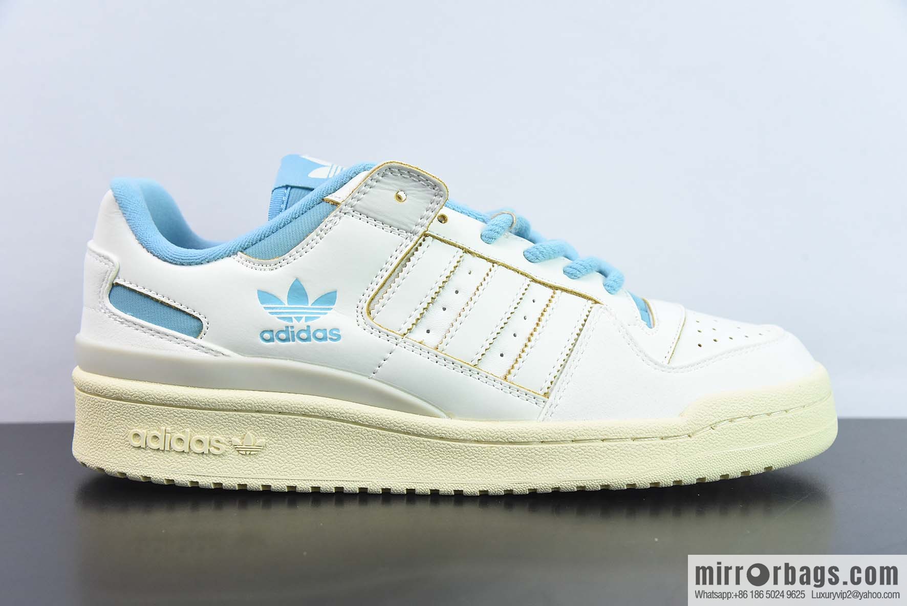 AD Originals Forum 84 Low Classic beige blue, top layer classic trend low-top casual shoes, item number: FZ6342