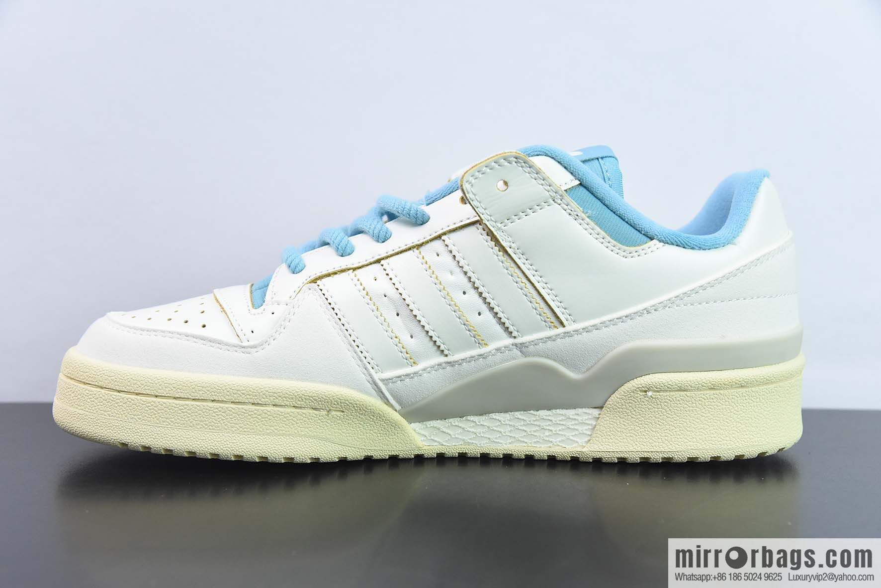 AD Originals Forum 84 Low Classic beige blue, top layer classic trend low-top casual shoes, item number: FZ6342