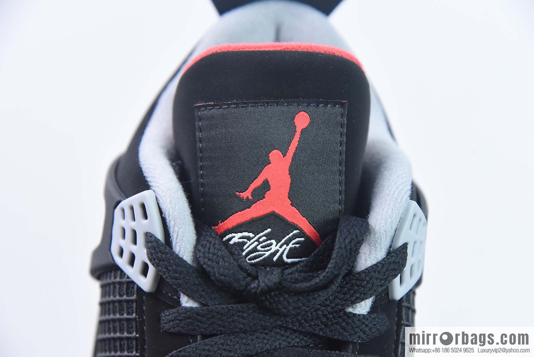 Air Jordan 4 Bred AJ4 black and red bull 19 years old replica sneakers item number: 308497-060