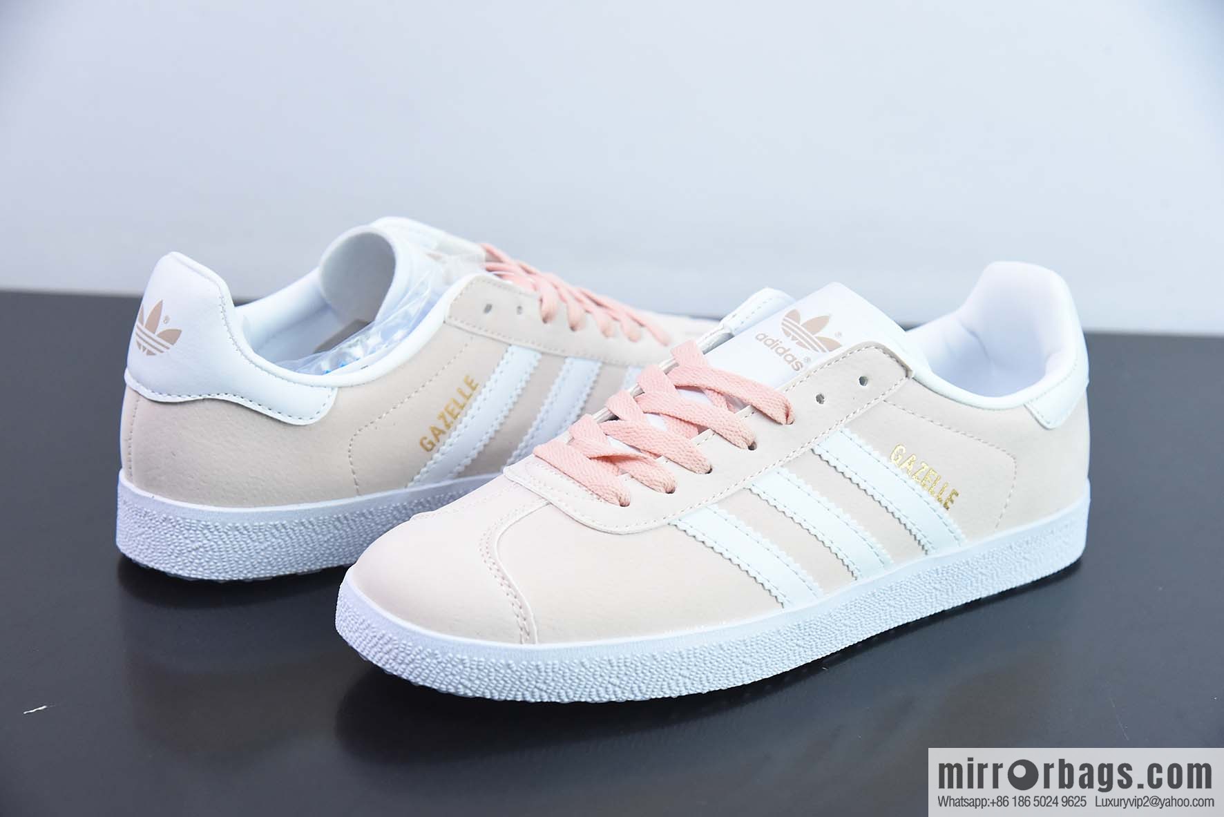 Adidas Originals Gazelle lightweight low-top Vintage versatile casual sports shoes, clover, gold character GAZELLE Item number: BB5472