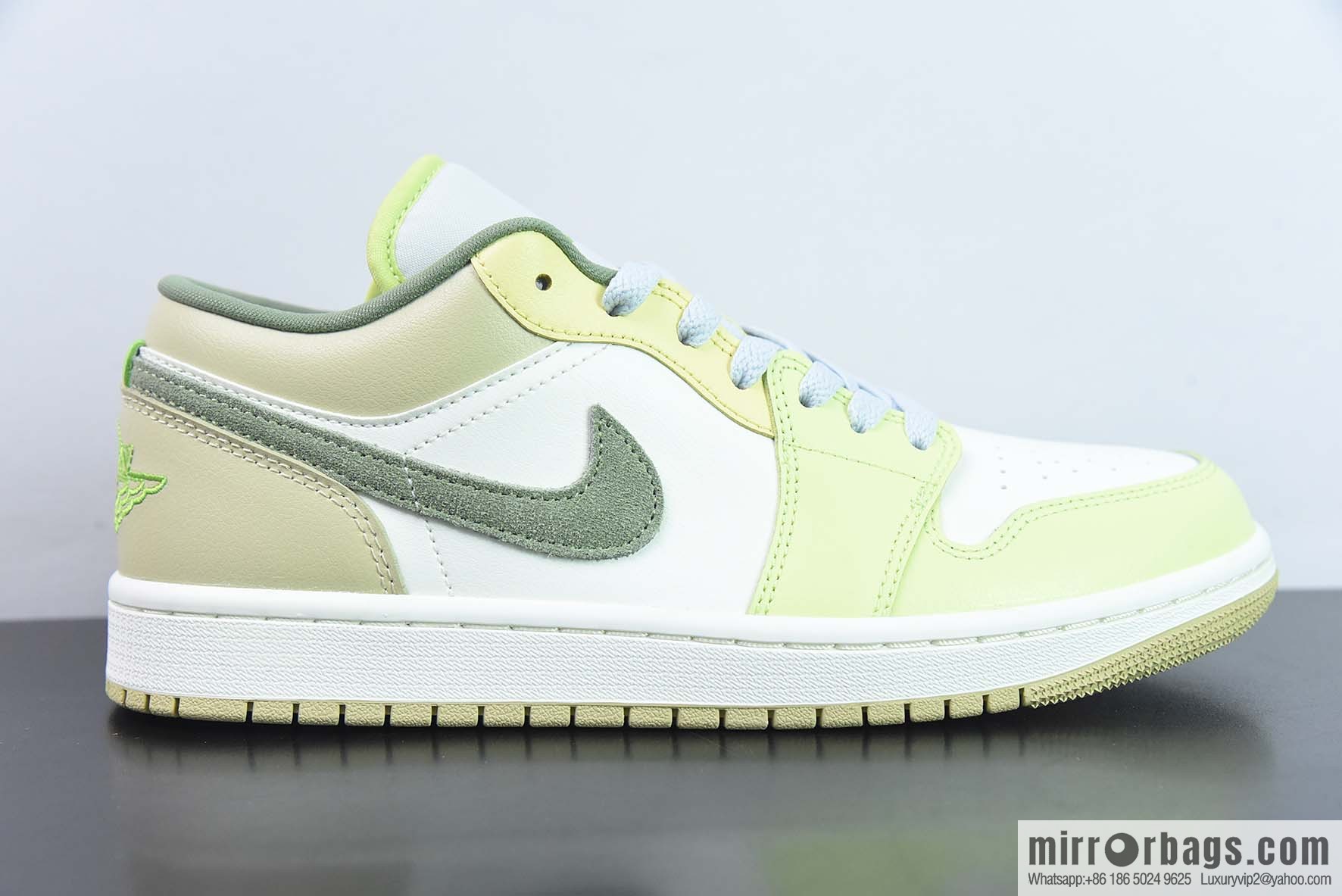Air Jordan 1 Low green and white, Joe 1 low-top cultural basketball shoes, item number: FD9906-131