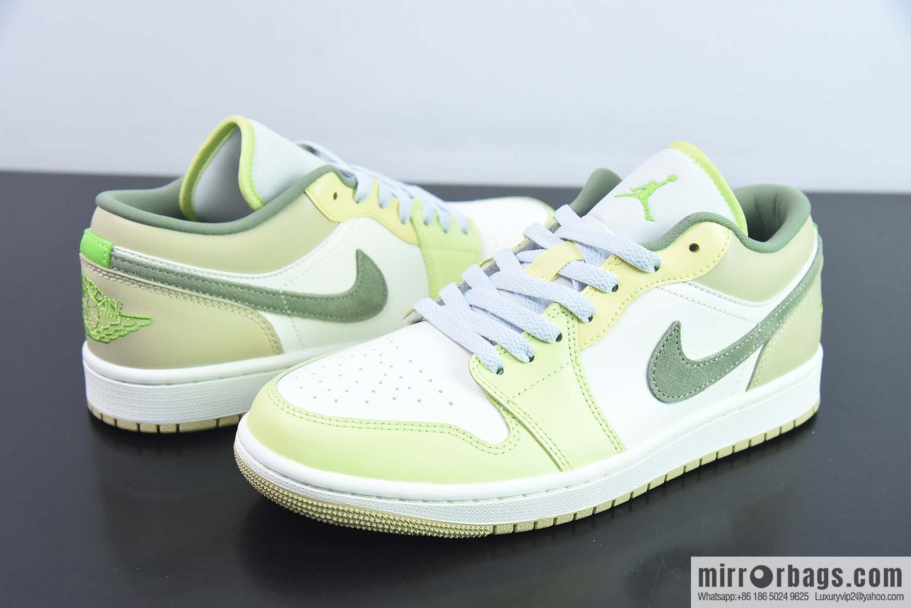 Air Jordan 1 Low green and white, Joe 1 low-top cultural basketball shoes, item number: FD9906-131